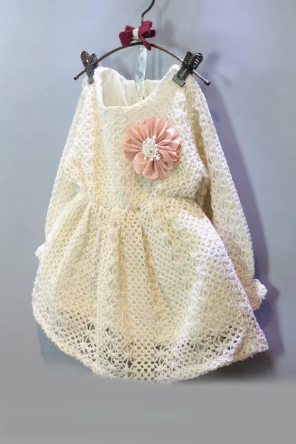 0-7Years/Spring Autumn Kids Clothes Long Sleeve Princess Flower Baby Dresses Toddler Girls Clothing Children Dress BC1385
