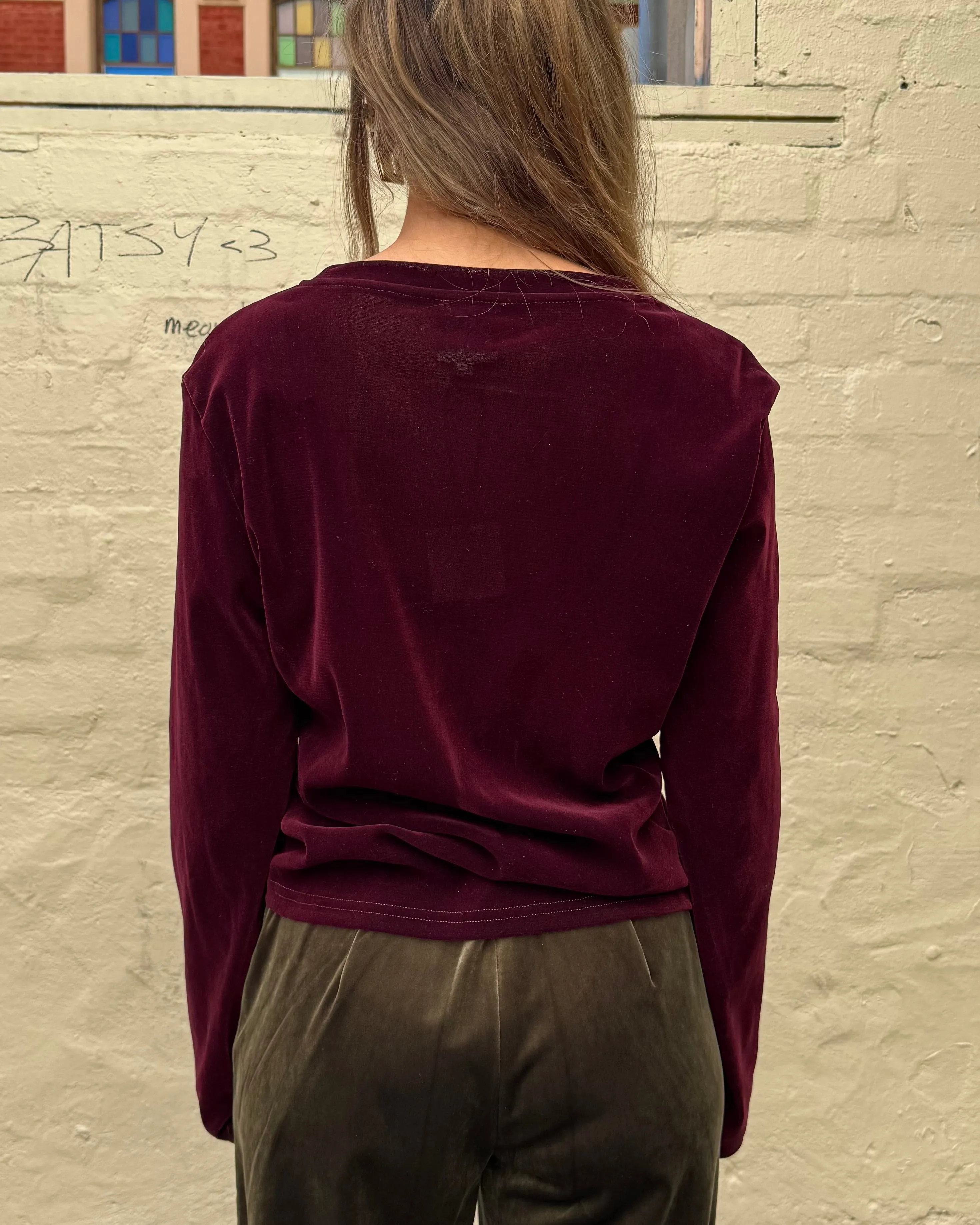 365 Days Velvet Underground Top Burgundy