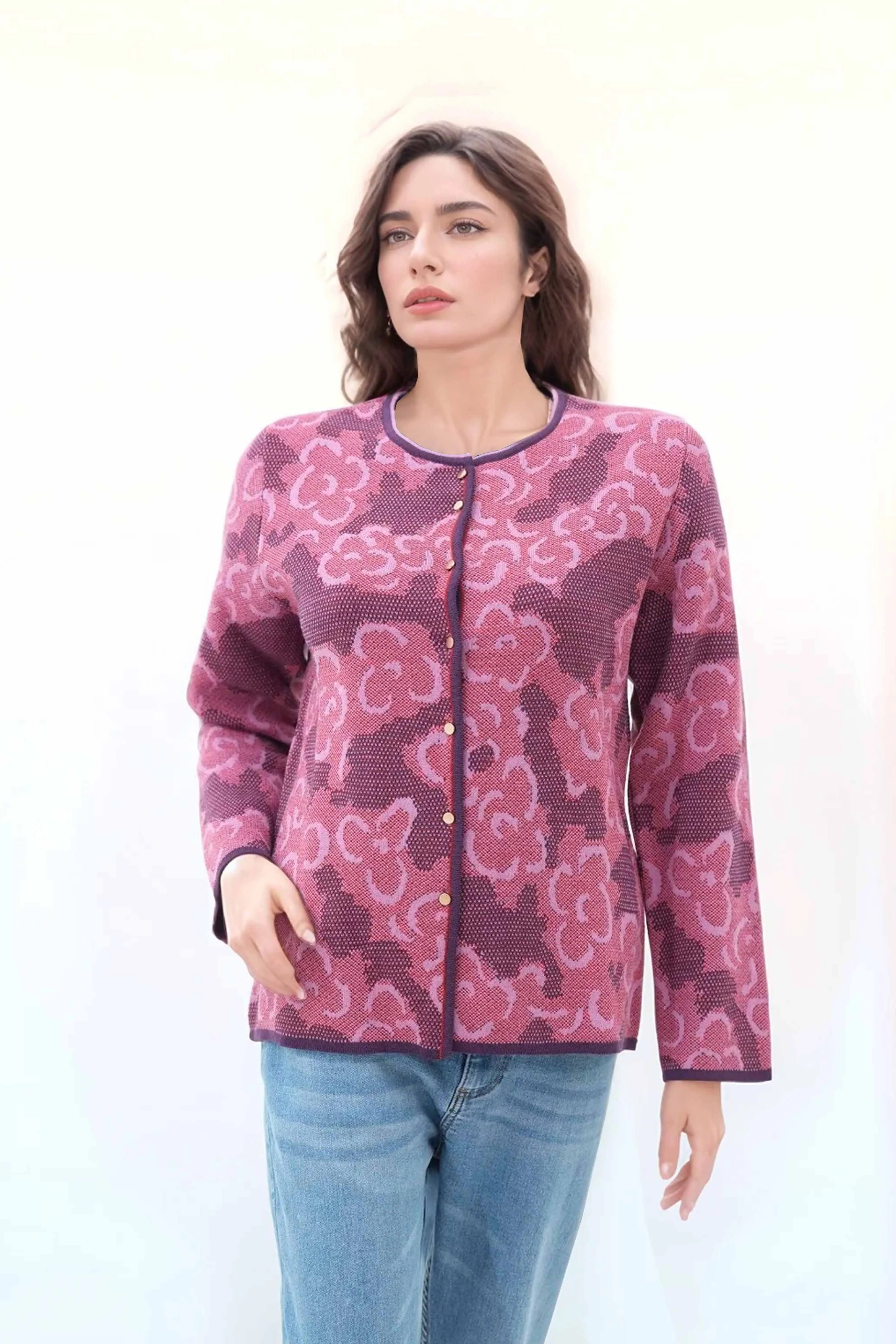 Acrylic Wool Cardigan
