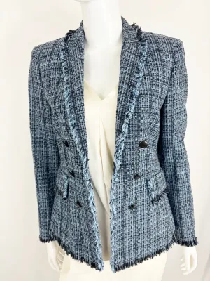 Akris Punto Fringe Trim Blazer Size 8