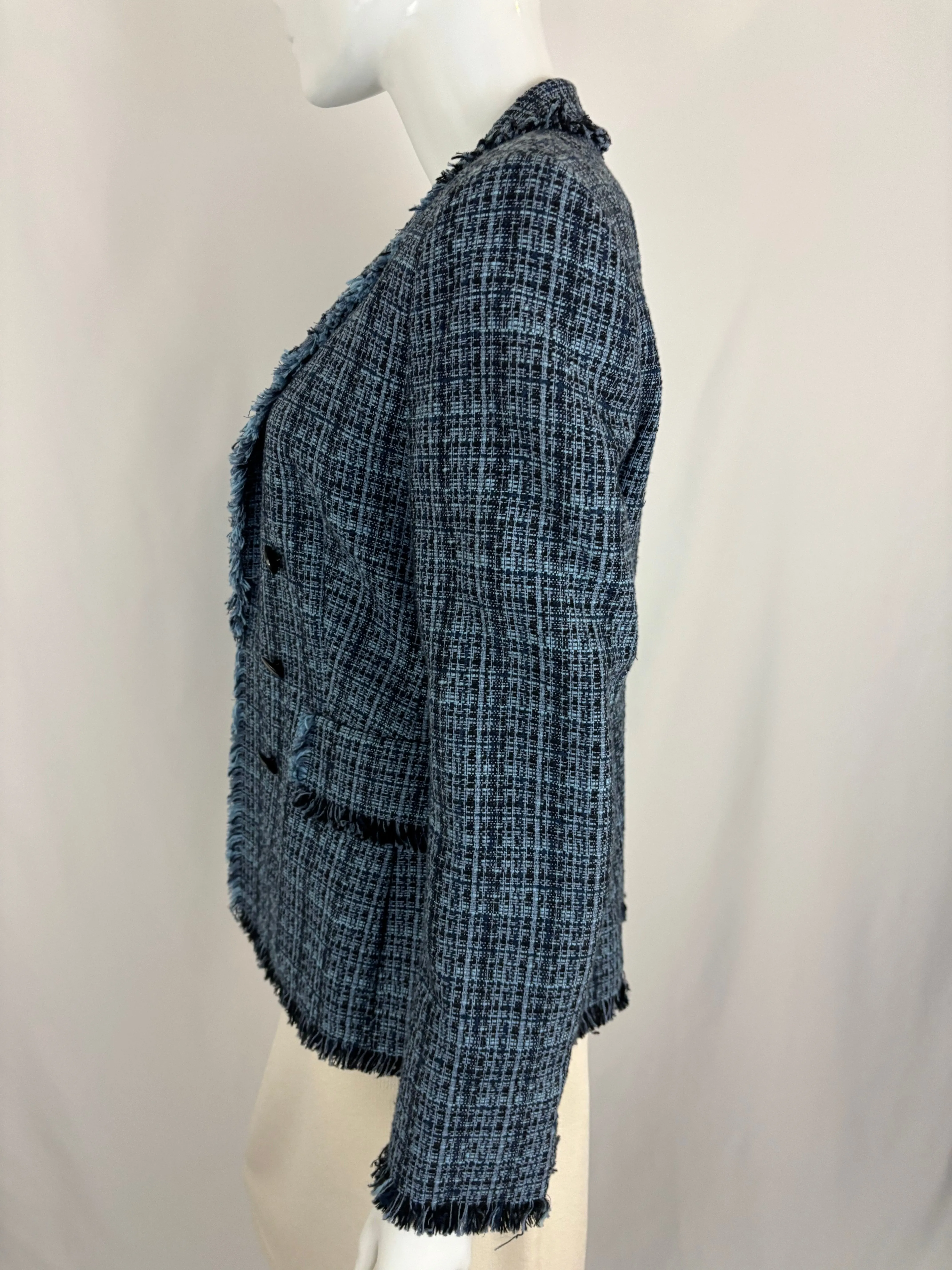 Akris Punto Fringe Trim Blazer Size 8