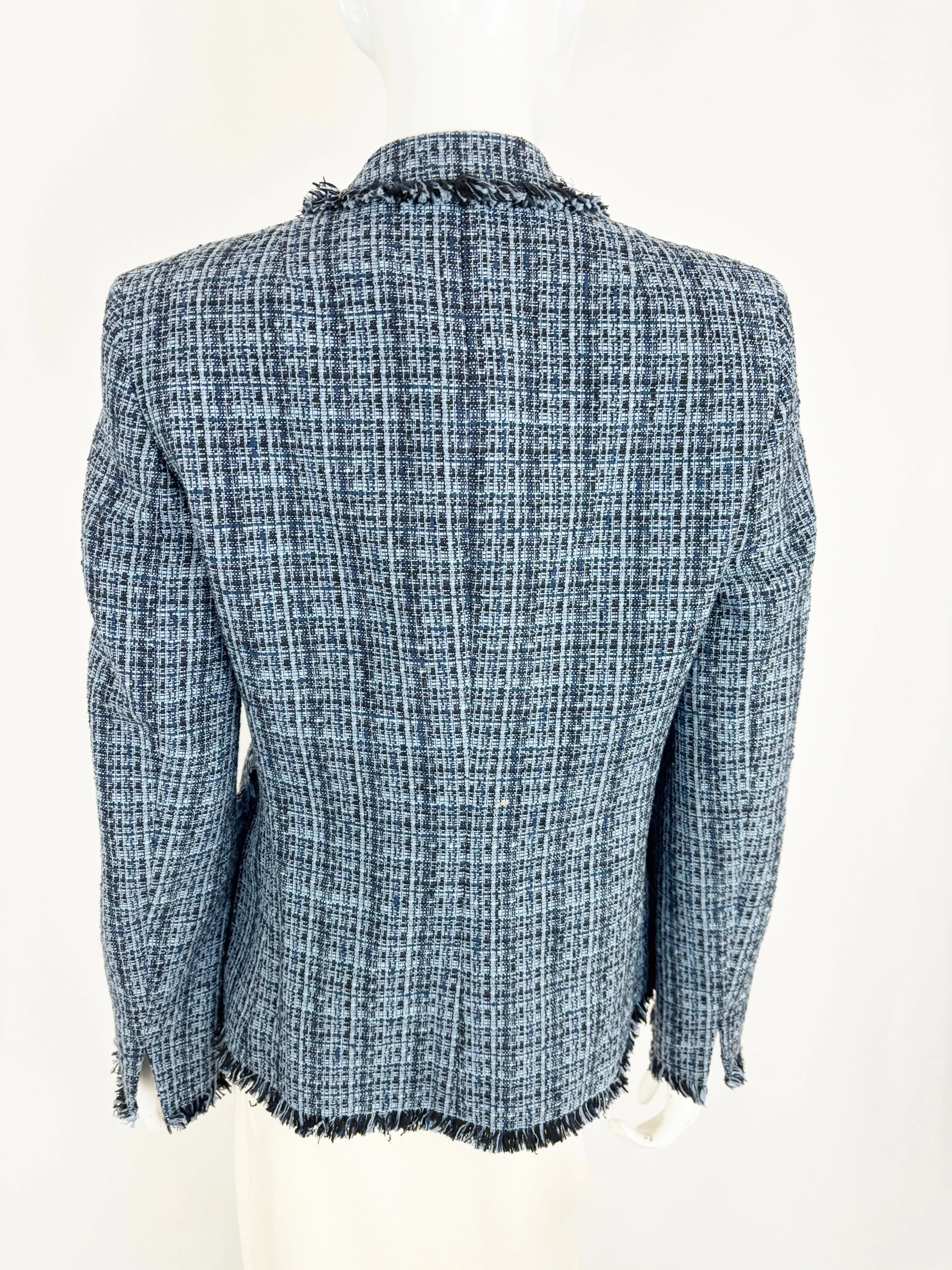 Akris Punto Fringe Trim Blazer Size 8