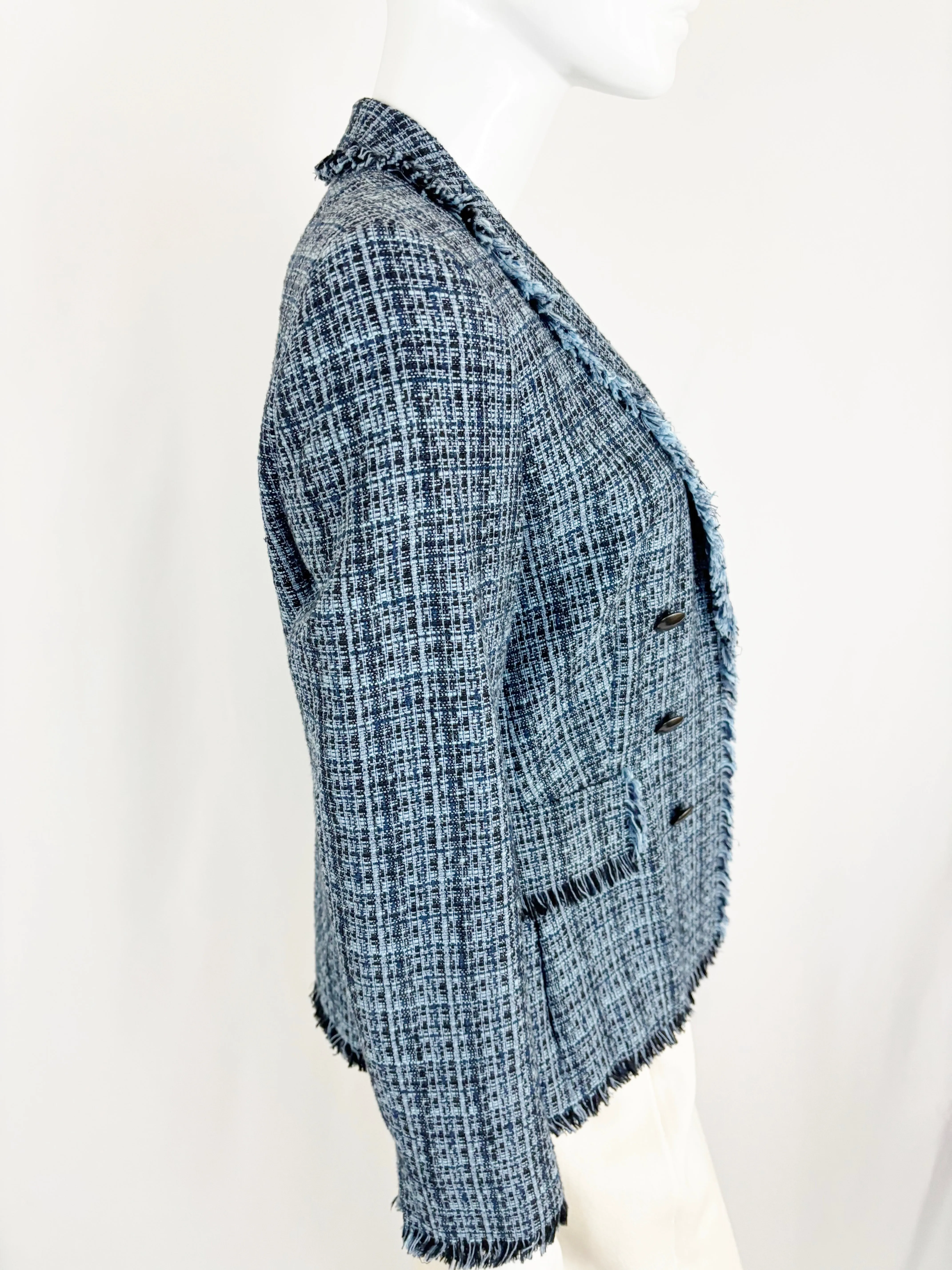 Akris Punto Fringe Trim Blazer Size 8