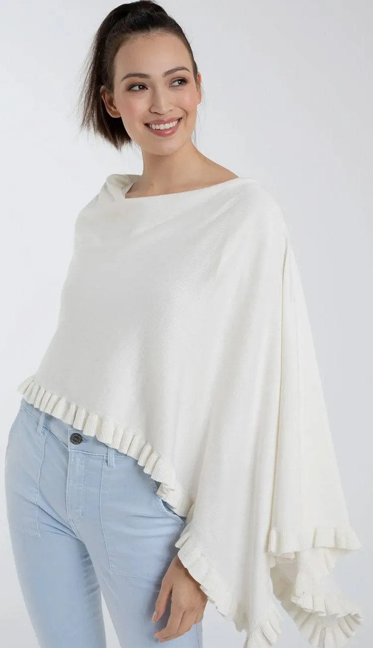 Alashan Cotton Cashmere Mini Ruffle Edge Topper