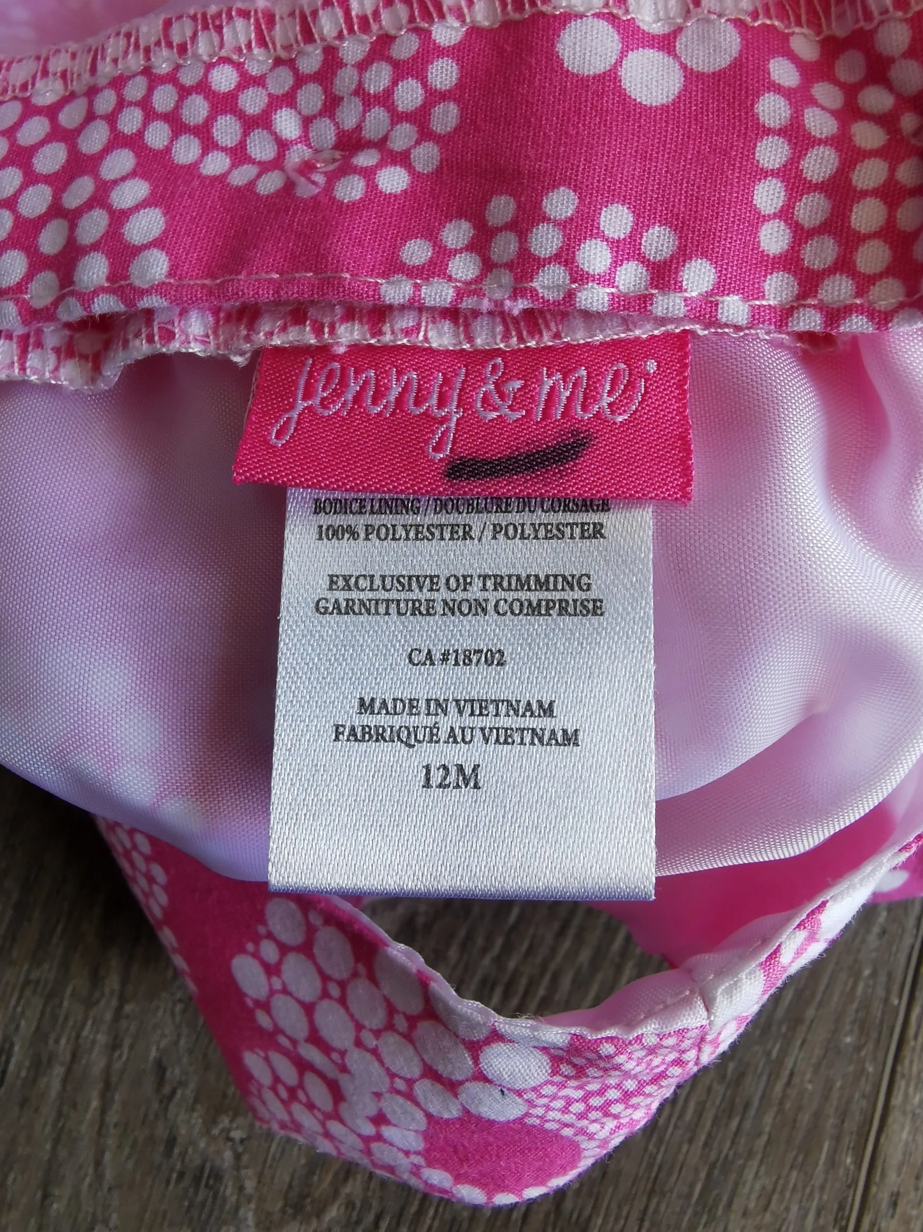BABY GIRL SIZE 12 MONTHS - JENNY & ME, Cotton Floral Dress EUC B38