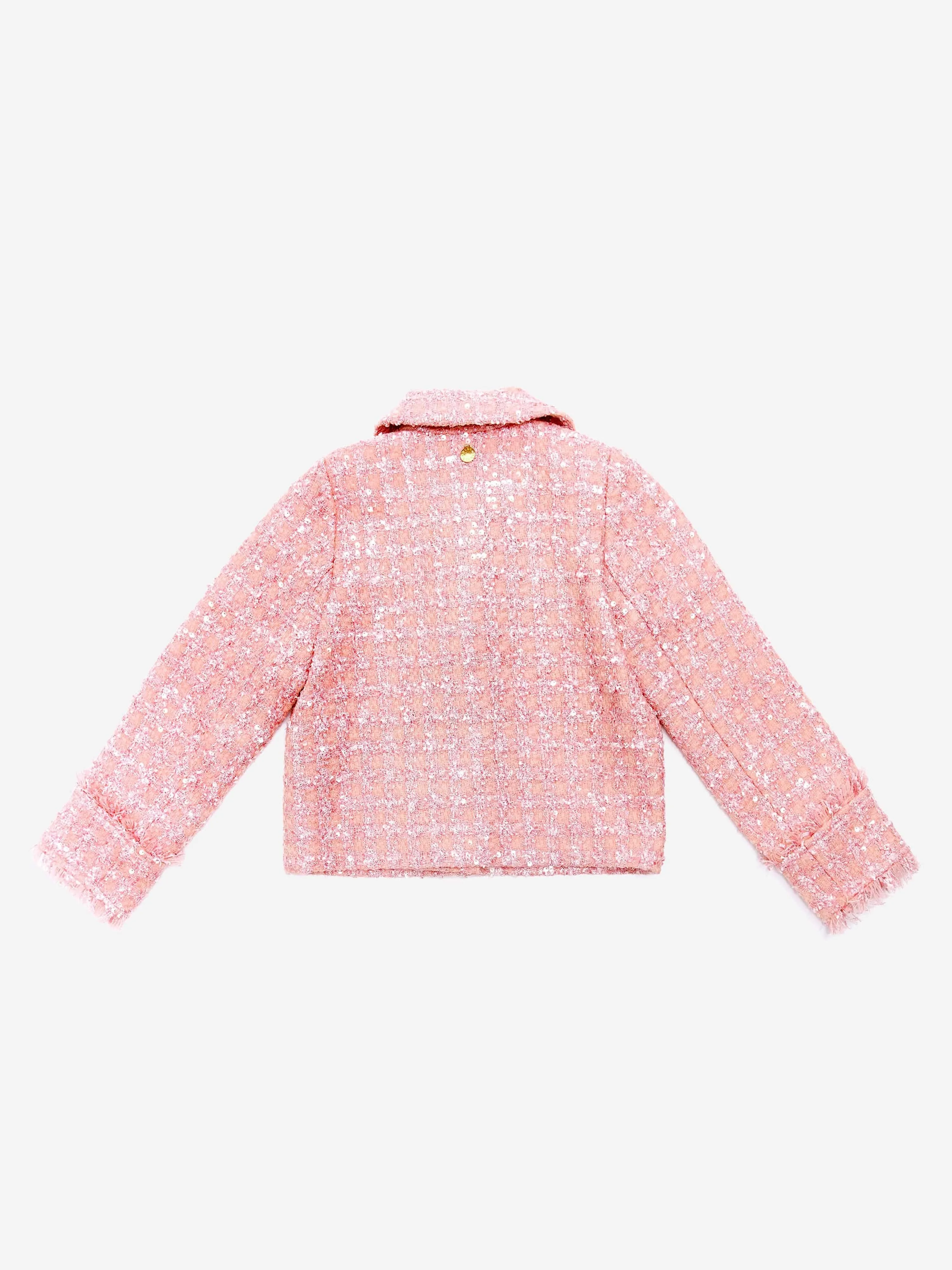 BCBG Girls Rose Tweed Jacket in Pink