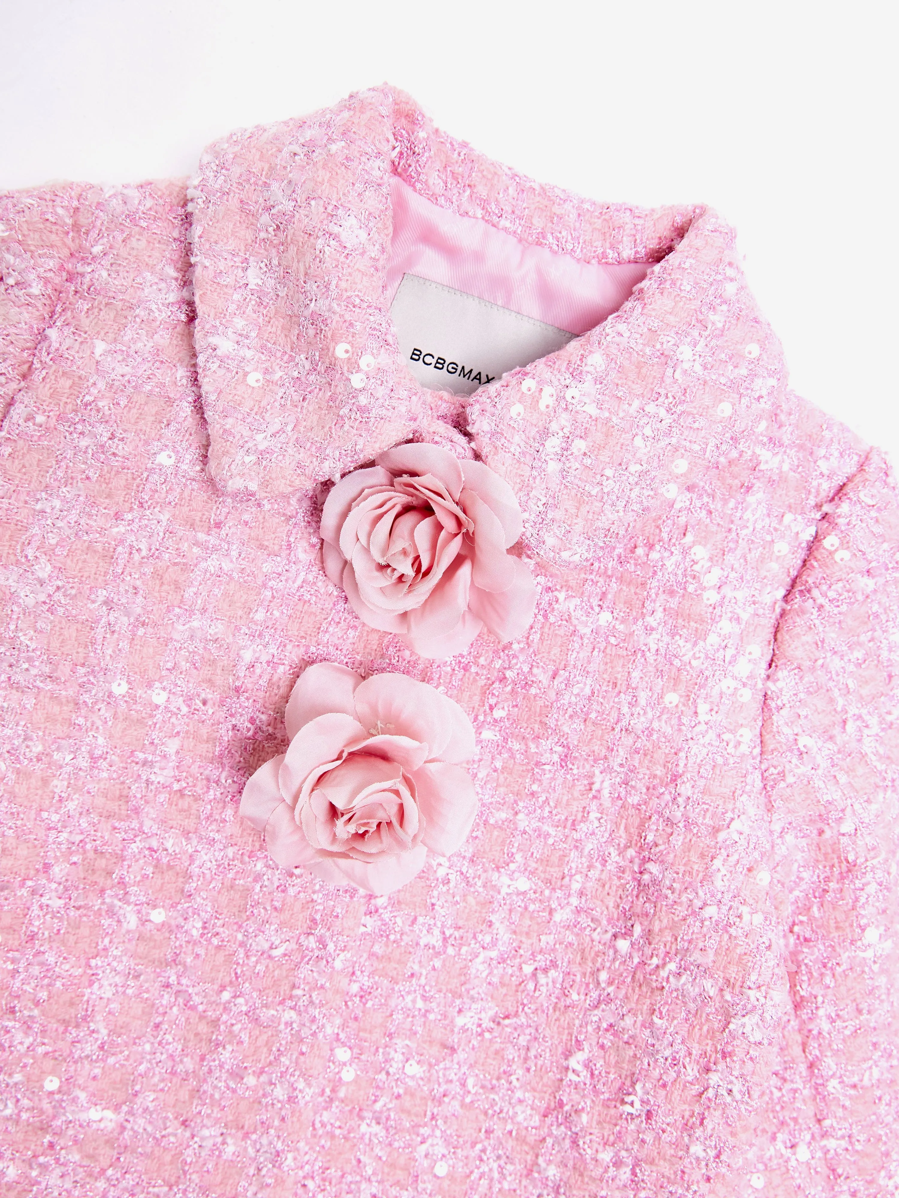 BCBG Girls Rose Tweed Jacket in Pink