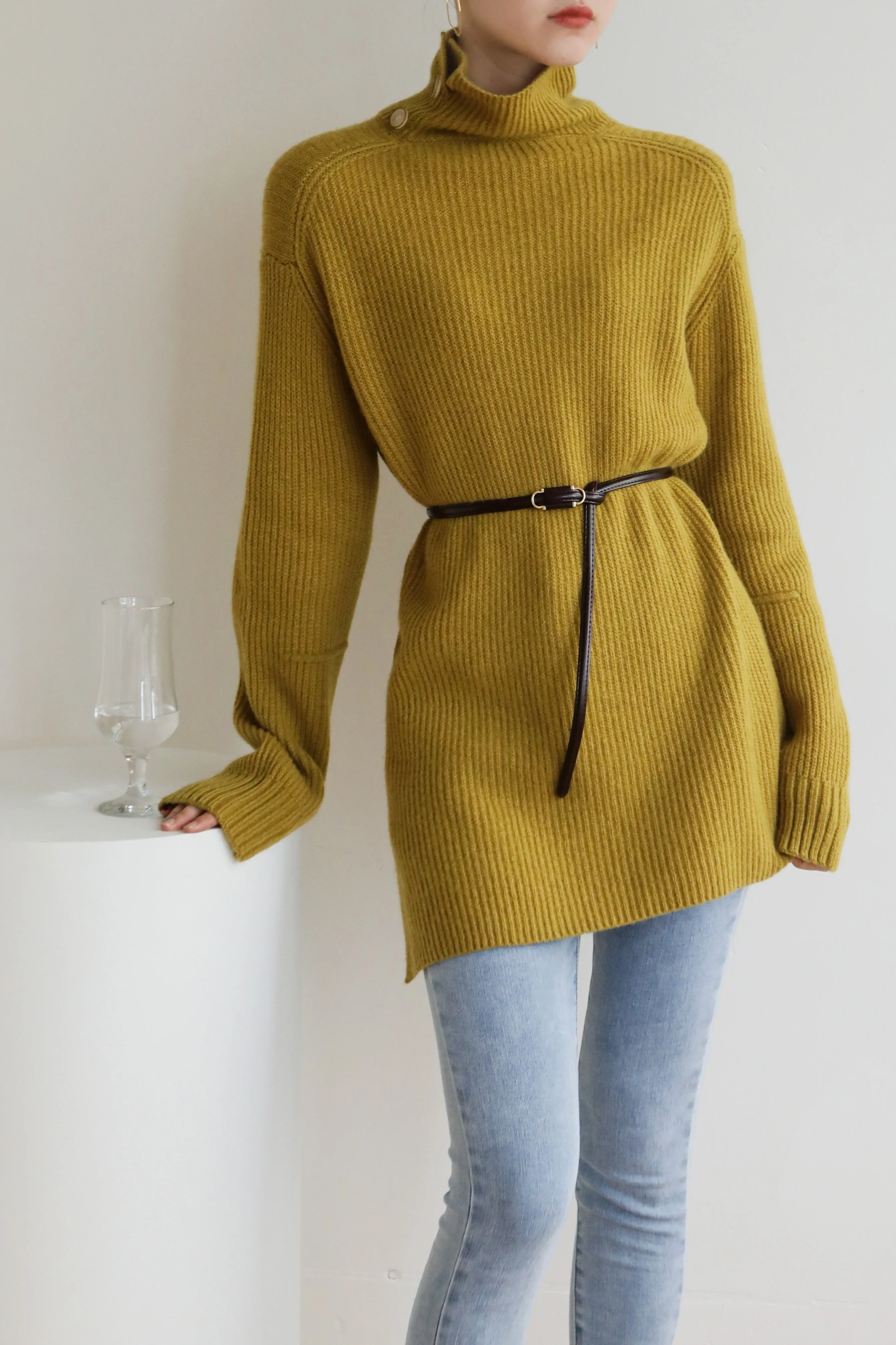 Bessie Turtleneck Wool Sweater