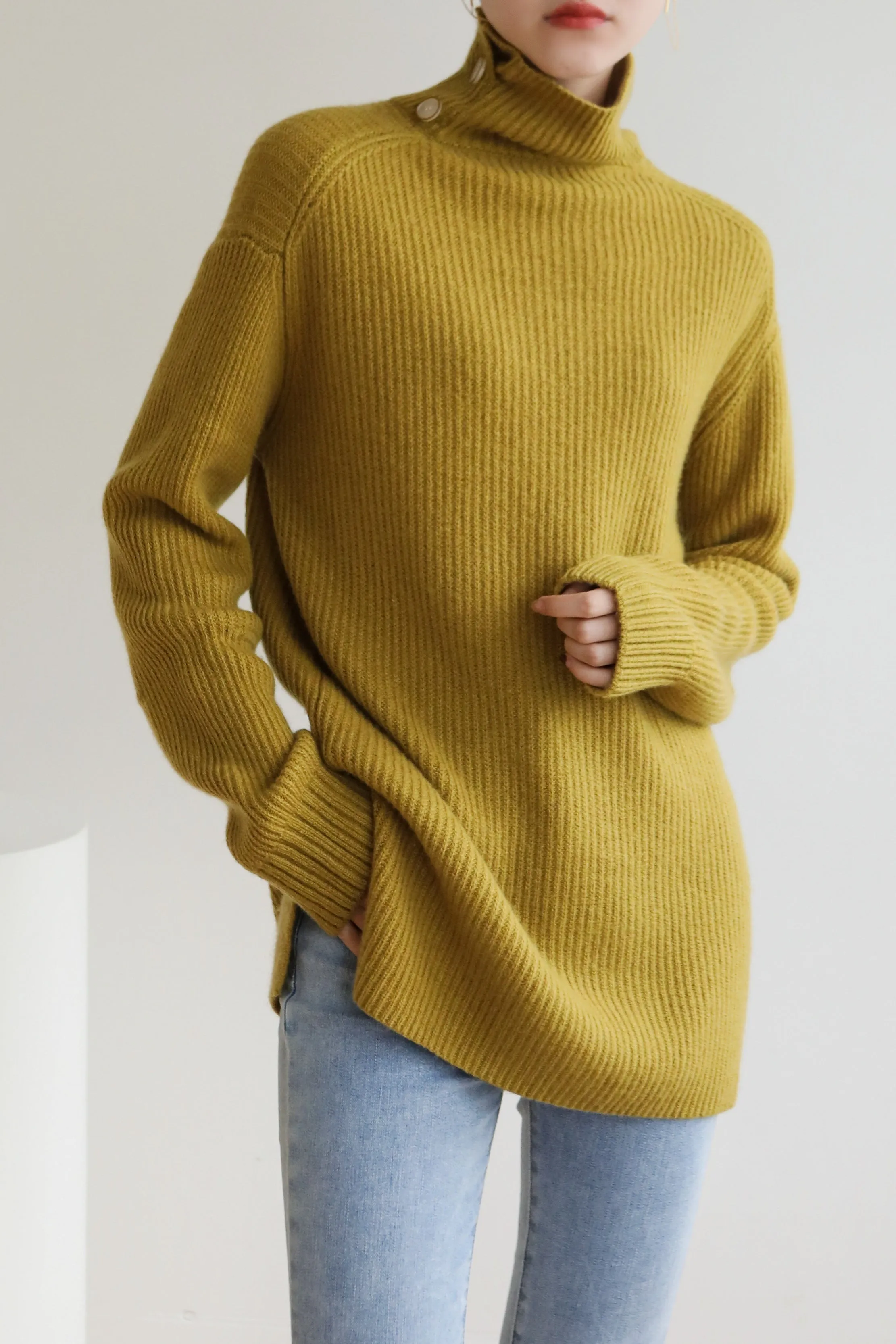 Bessie Turtleneck Wool Sweater