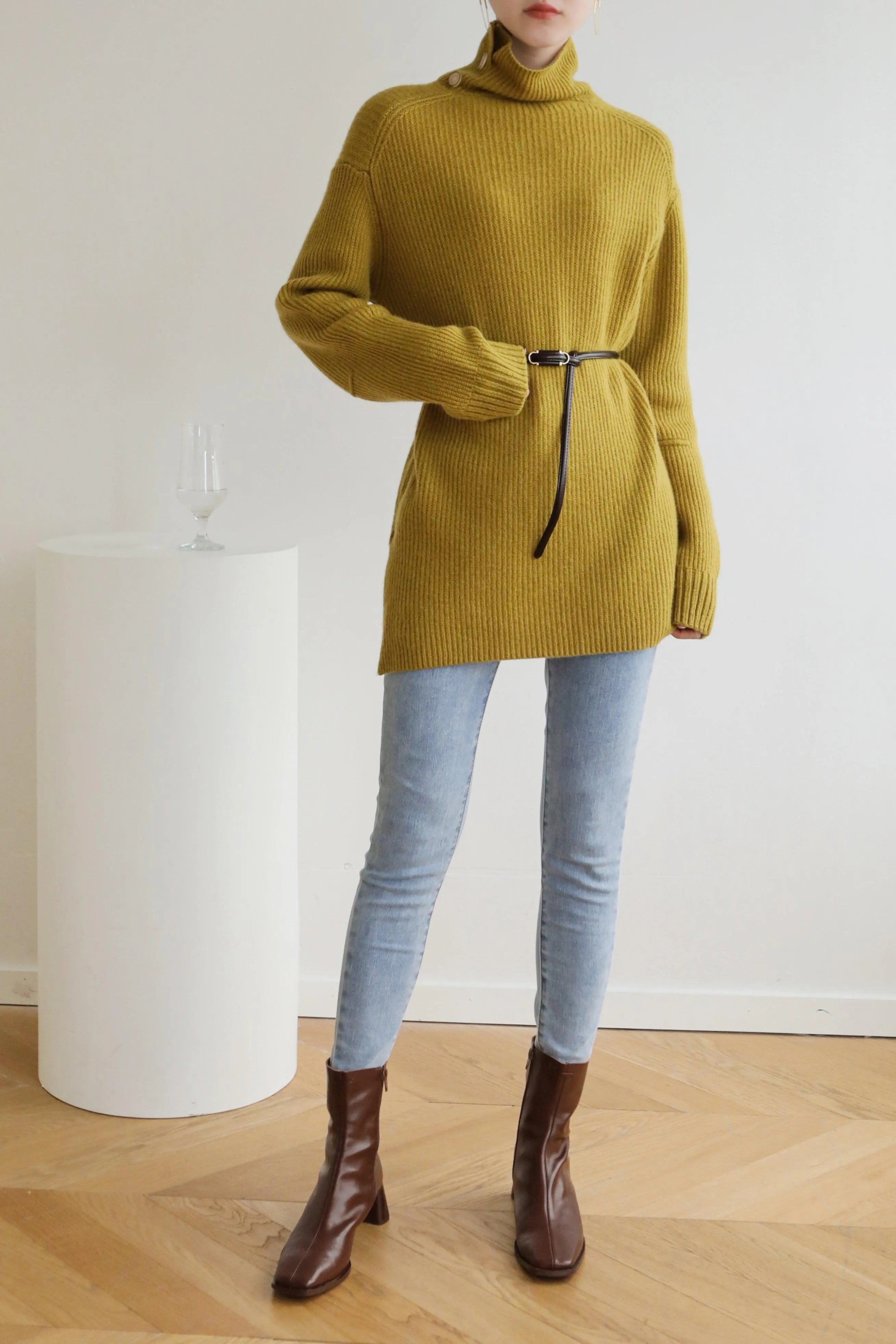 Bessie Turtleneck Wool Sweater
