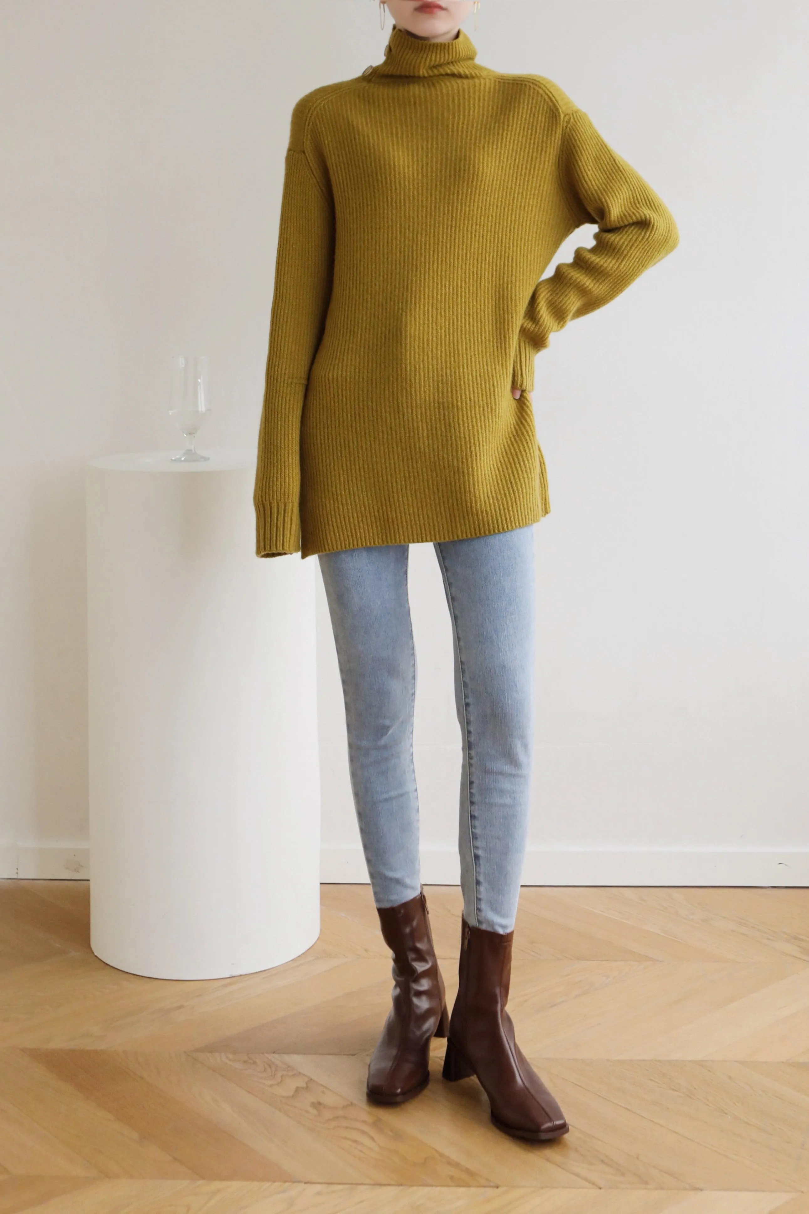 Bessie Turtleneck Wool Sweater