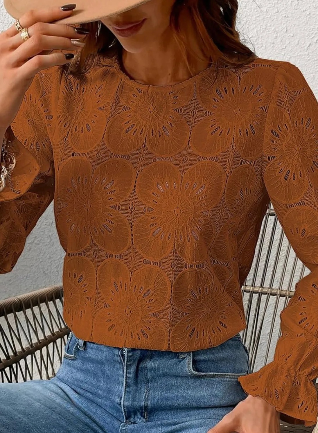 Blooming Blossom Burnt Orange Summer Top