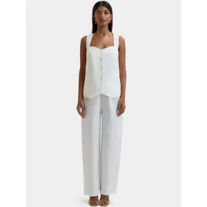 Bouji Capri Linen Waist Coat White