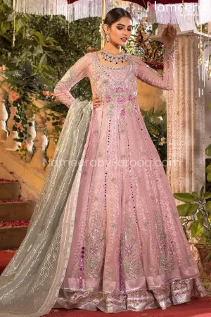 Bridal Pishwas Dresses in Net Fabric Online #BS139
