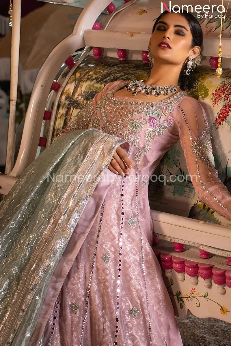 Bridal Pishwas Dresses in Net Fabric Online #BS139