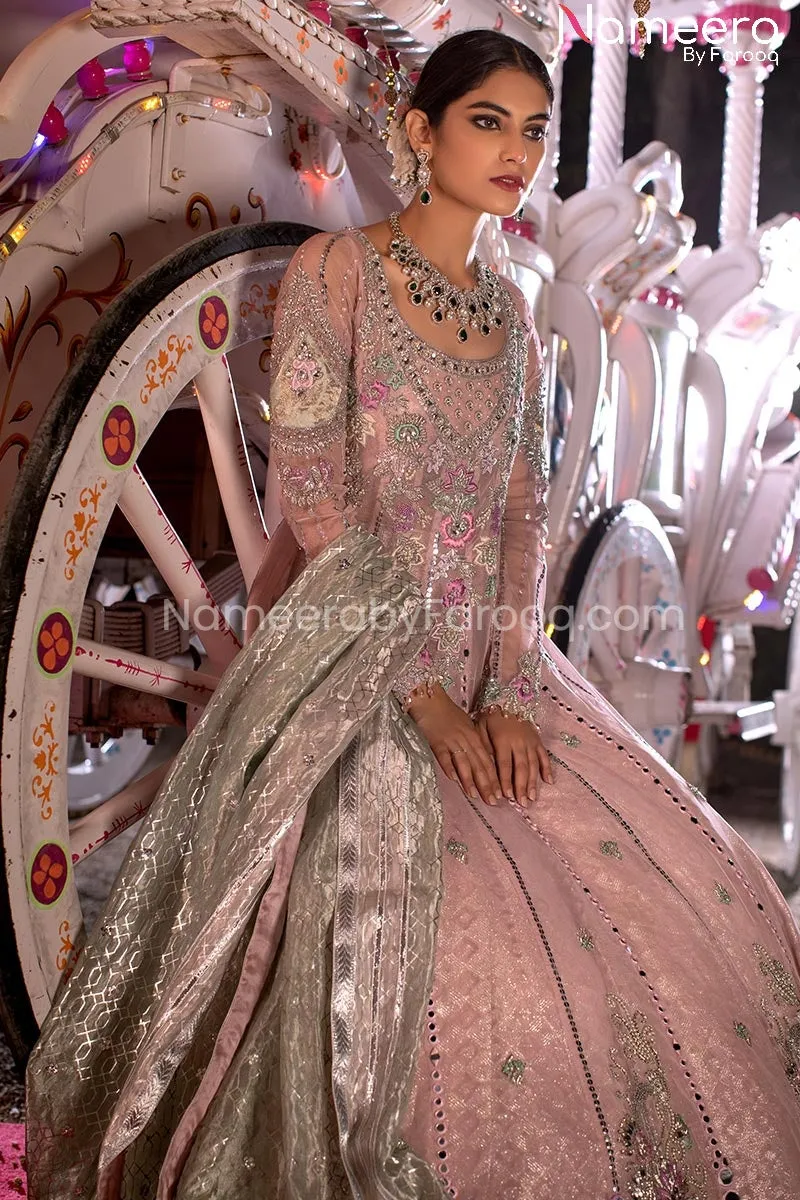 Bridal Pishwas Dresses in Net Fabric Online #BS139
