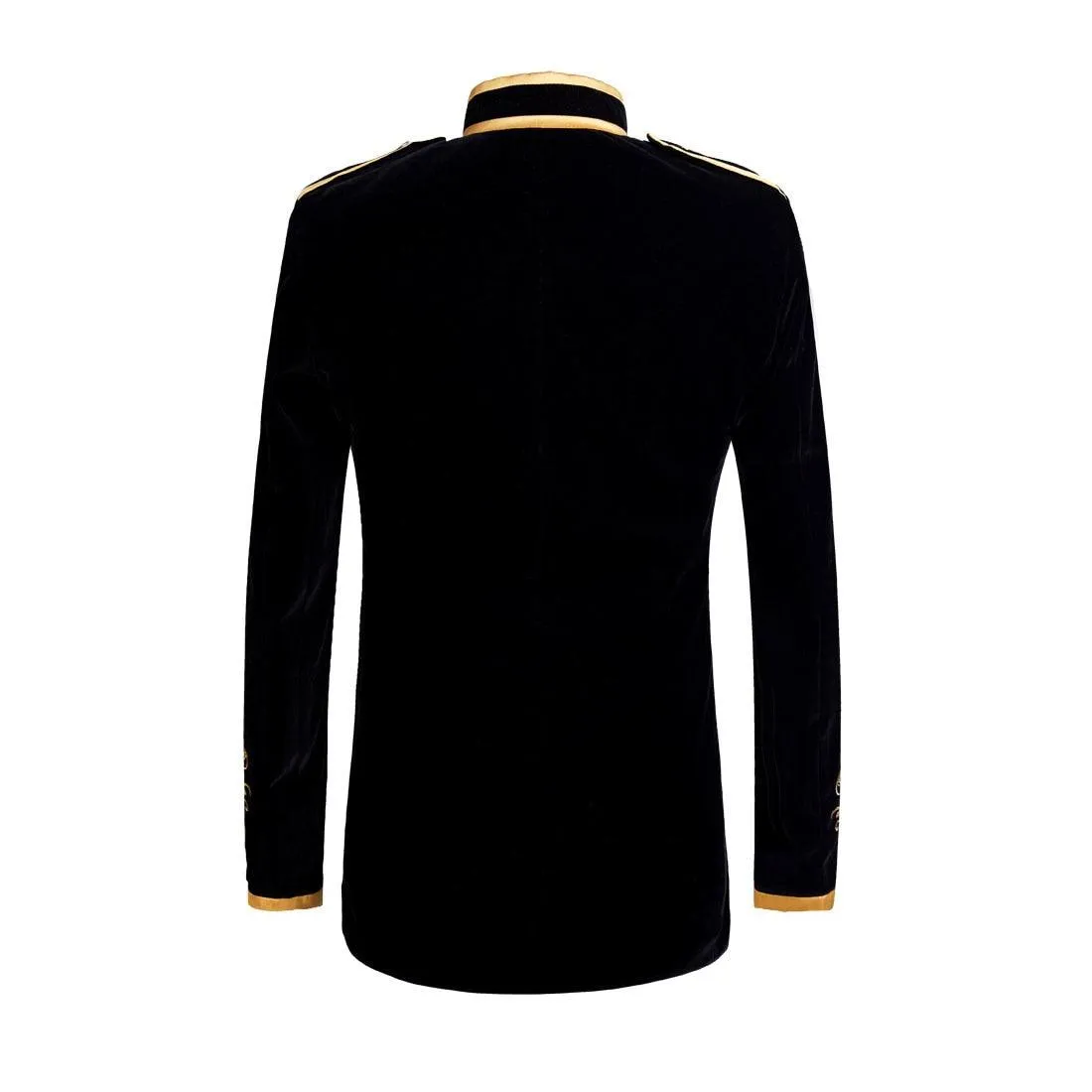 British Style Velvet Gold Embroidery Blazer