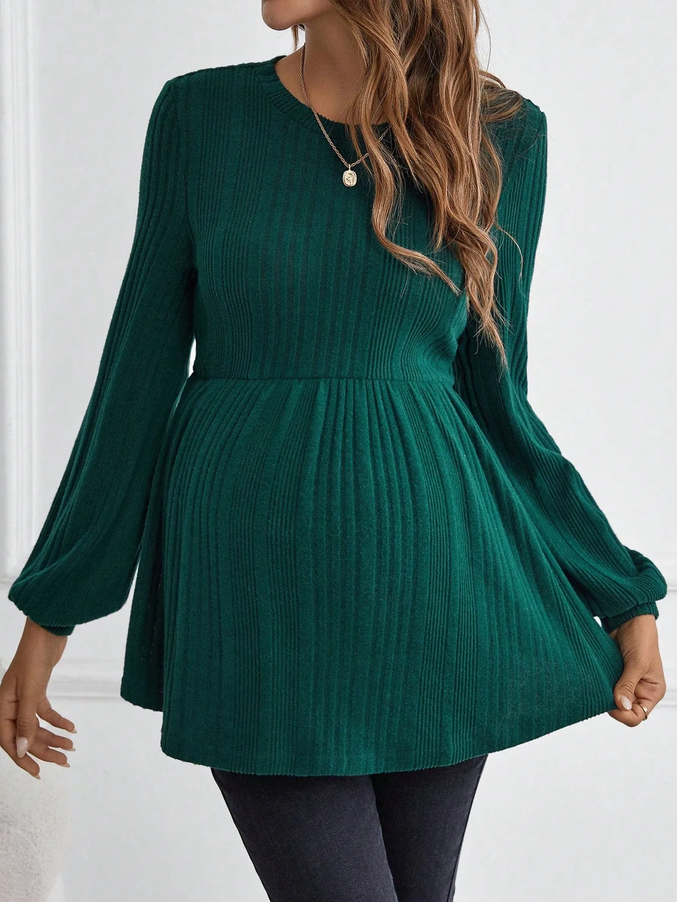 Camiseta de Maternidad Peplum en Cherry Vibes