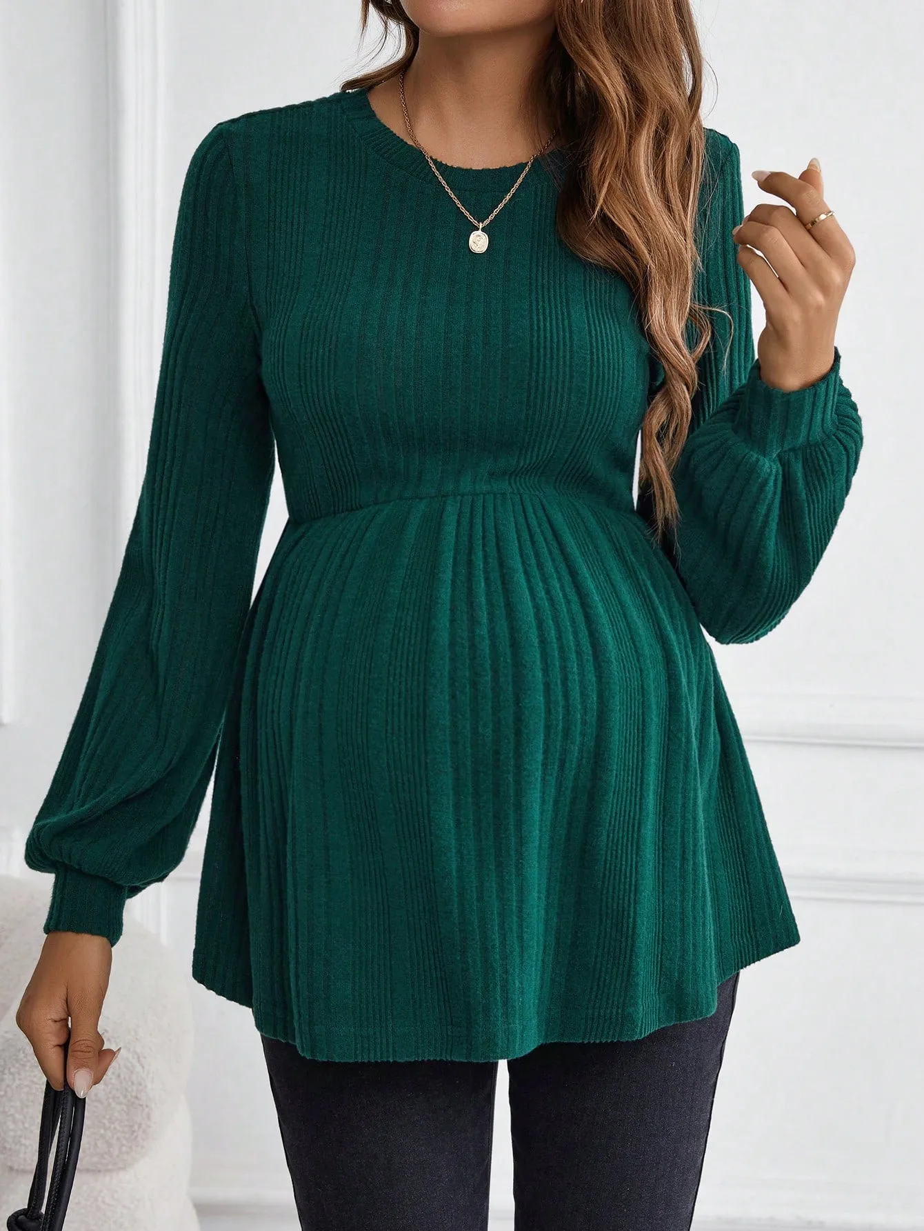 Camiseta de Maternidad Peplum en Cherry Vibes