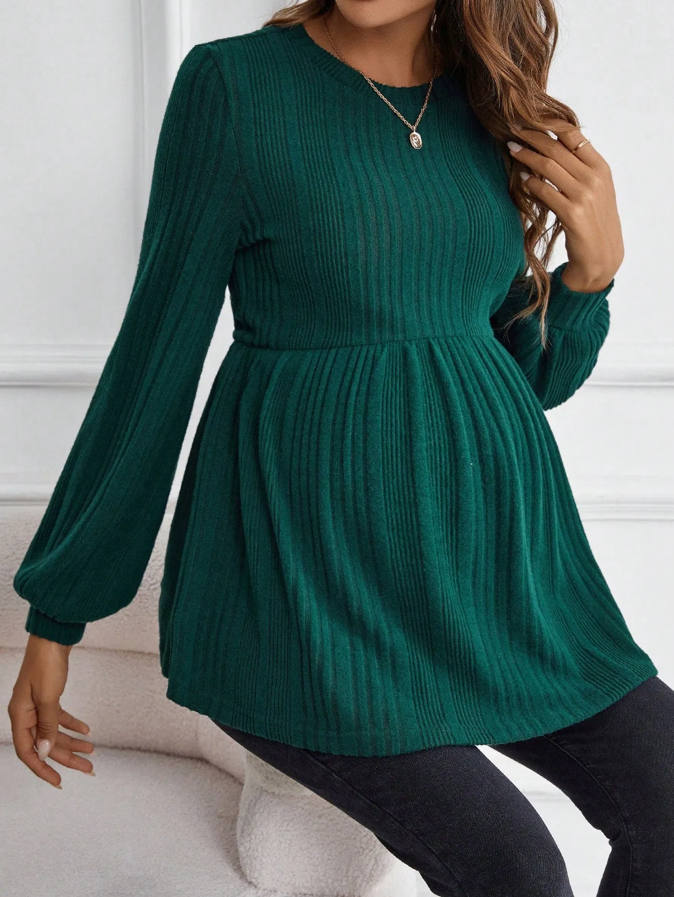 Camiseta de Maternidad Peplum en Cherry Vibes