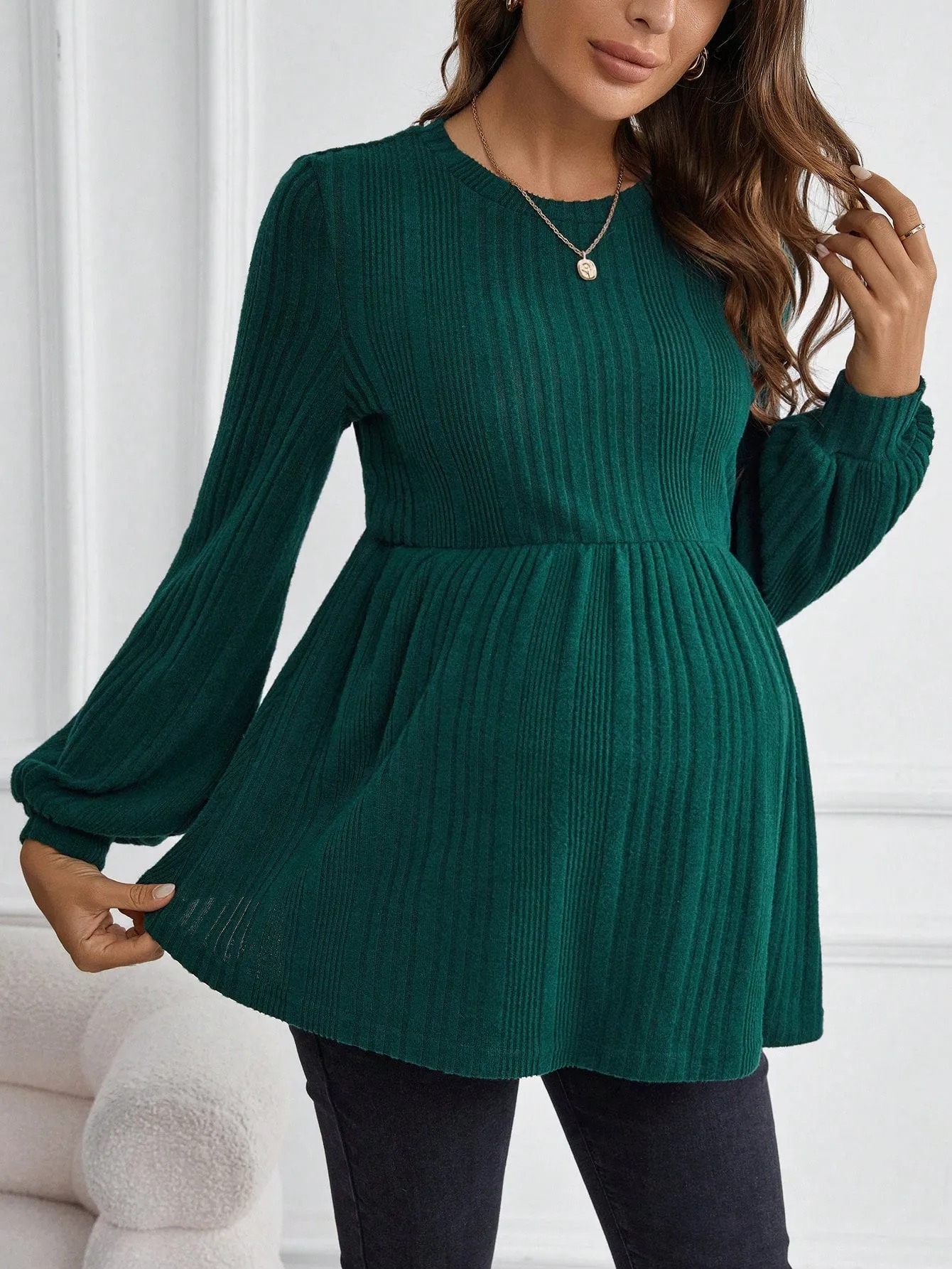 Camiseta de Maternidad Peplum en Cherry Vibes