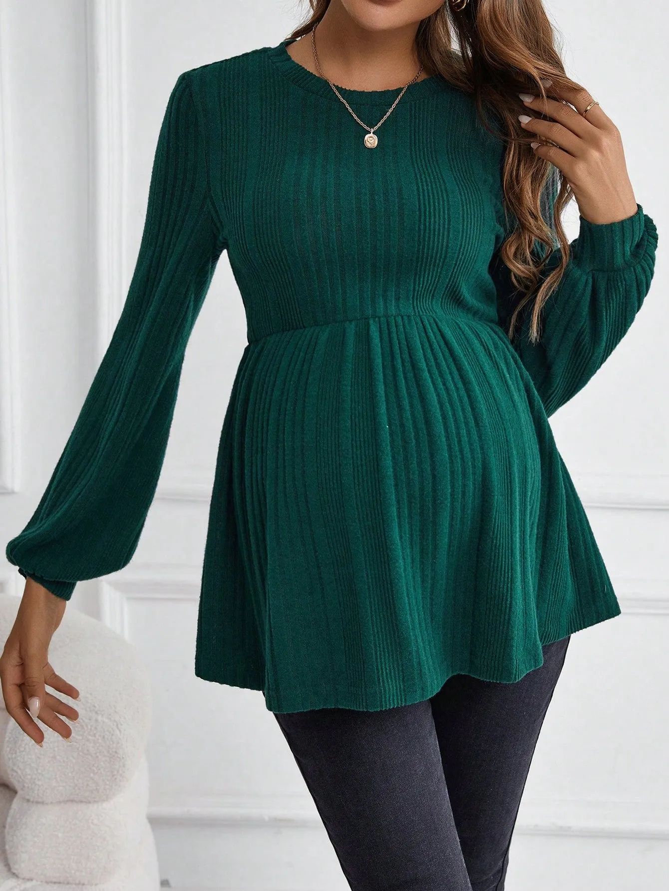 Camiseta de Maternidad Peplum en Cherry Vibes