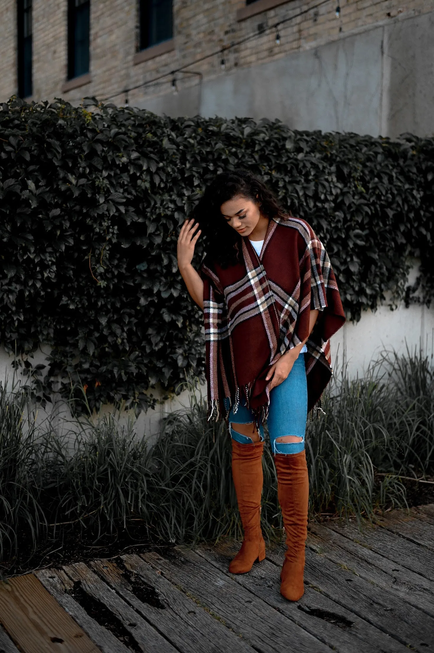 Carissa Classic Plaid Ruana