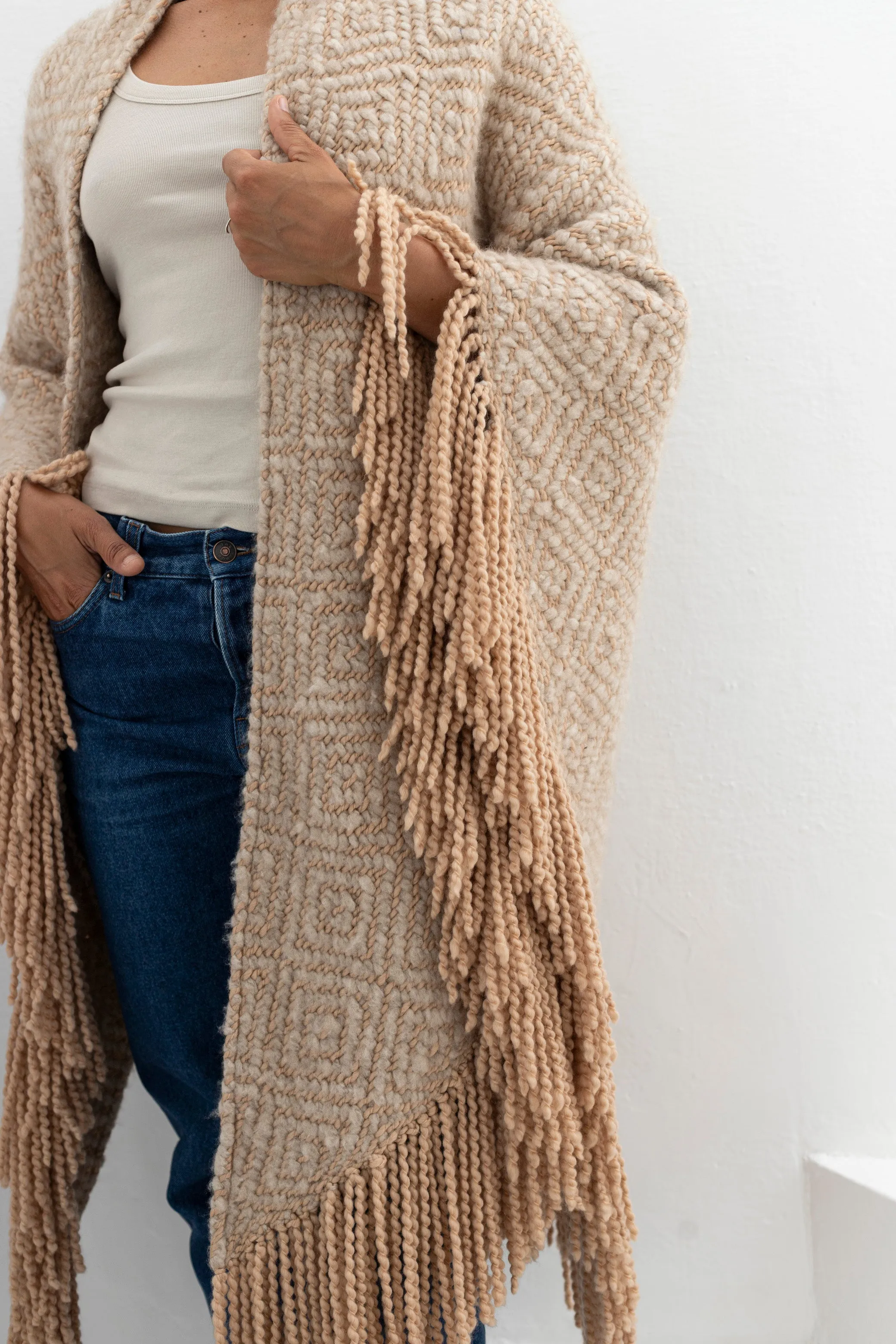 Cashmere Shawl Gabrielle - Buff