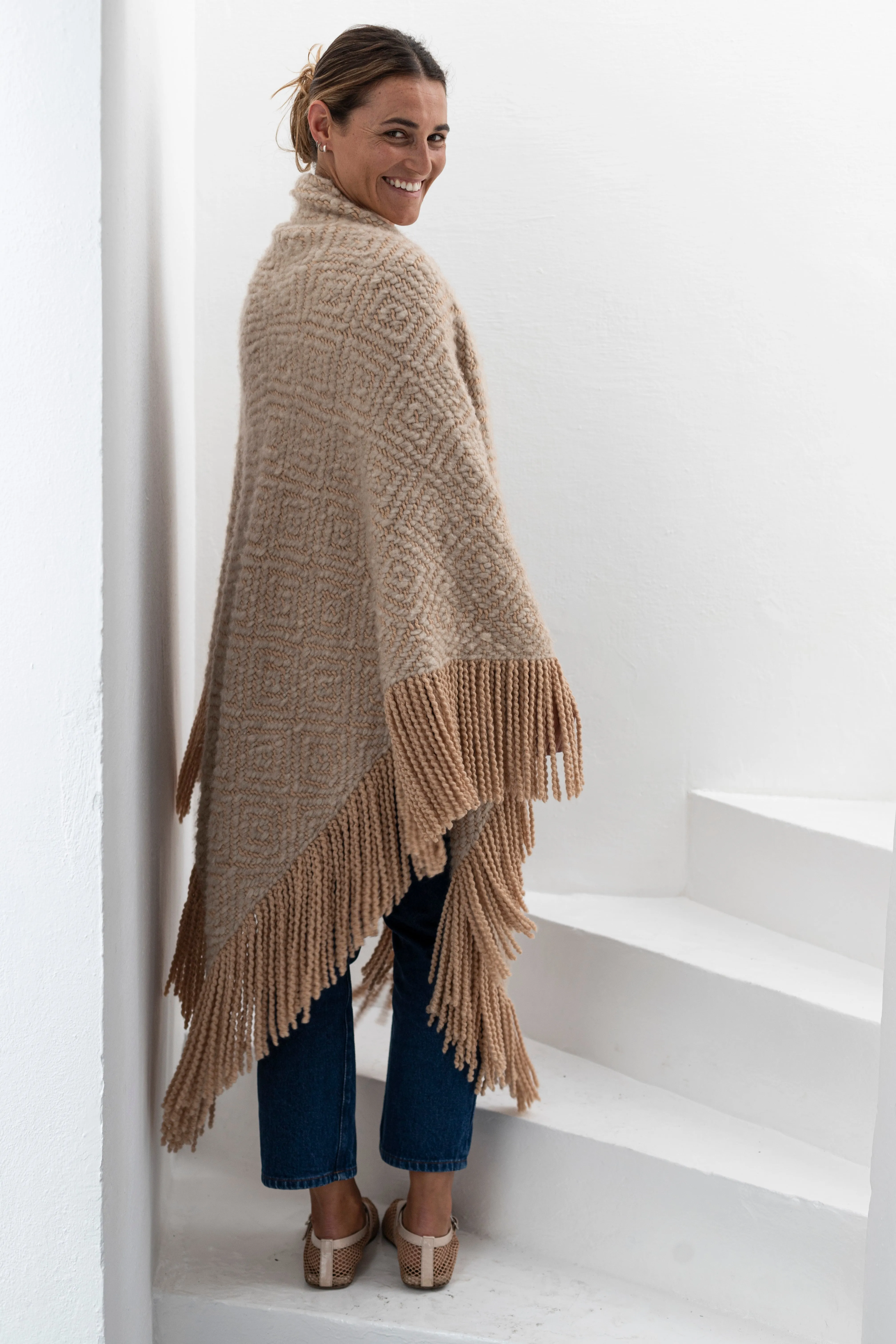 Cashmere Shawl Gabrielle - Buff