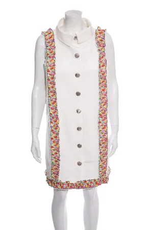 Chanel White Sleeveless Dress SZ 40