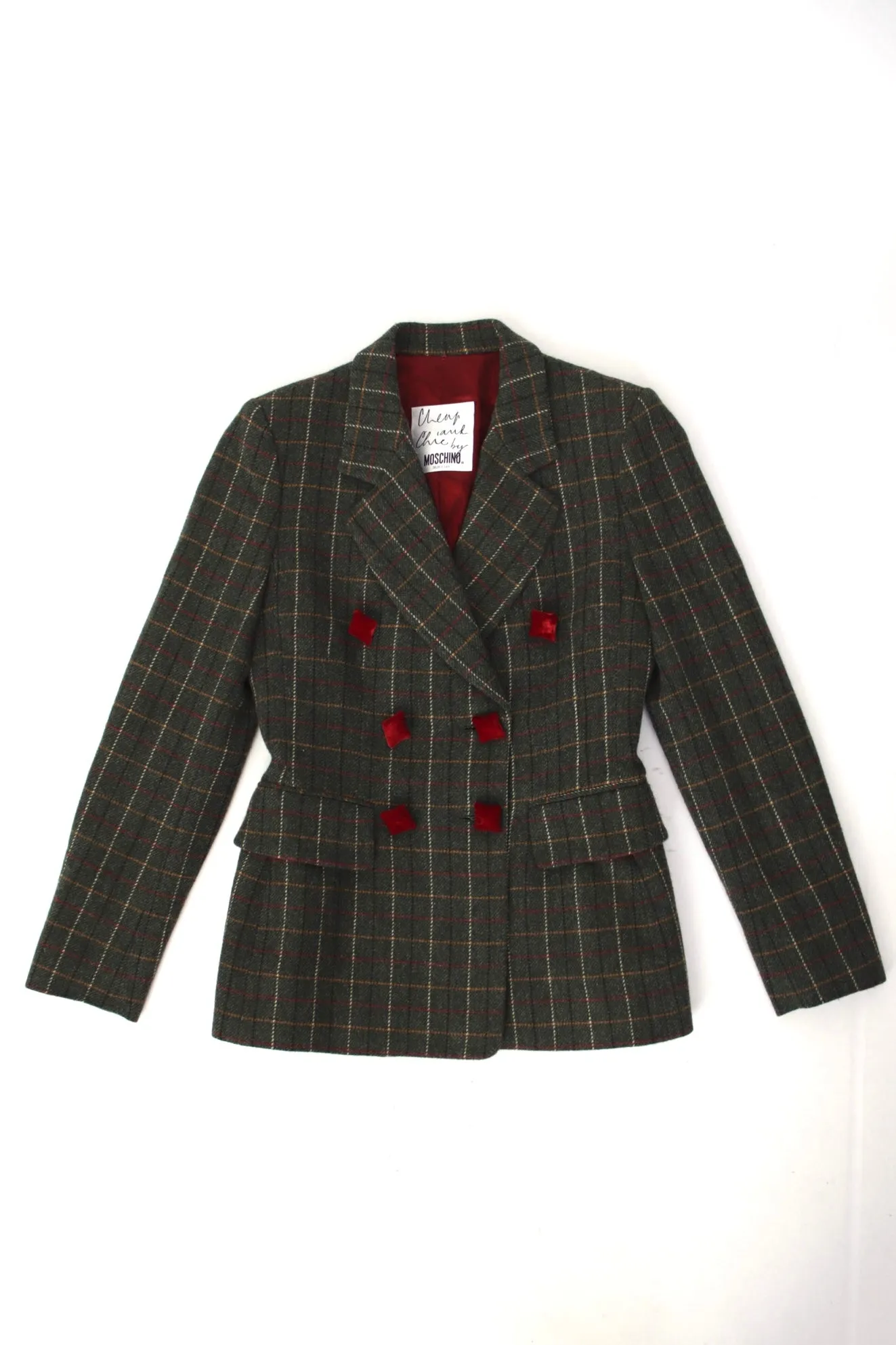 Cheap and Chic by Moschino Wool Plaid Blazer
