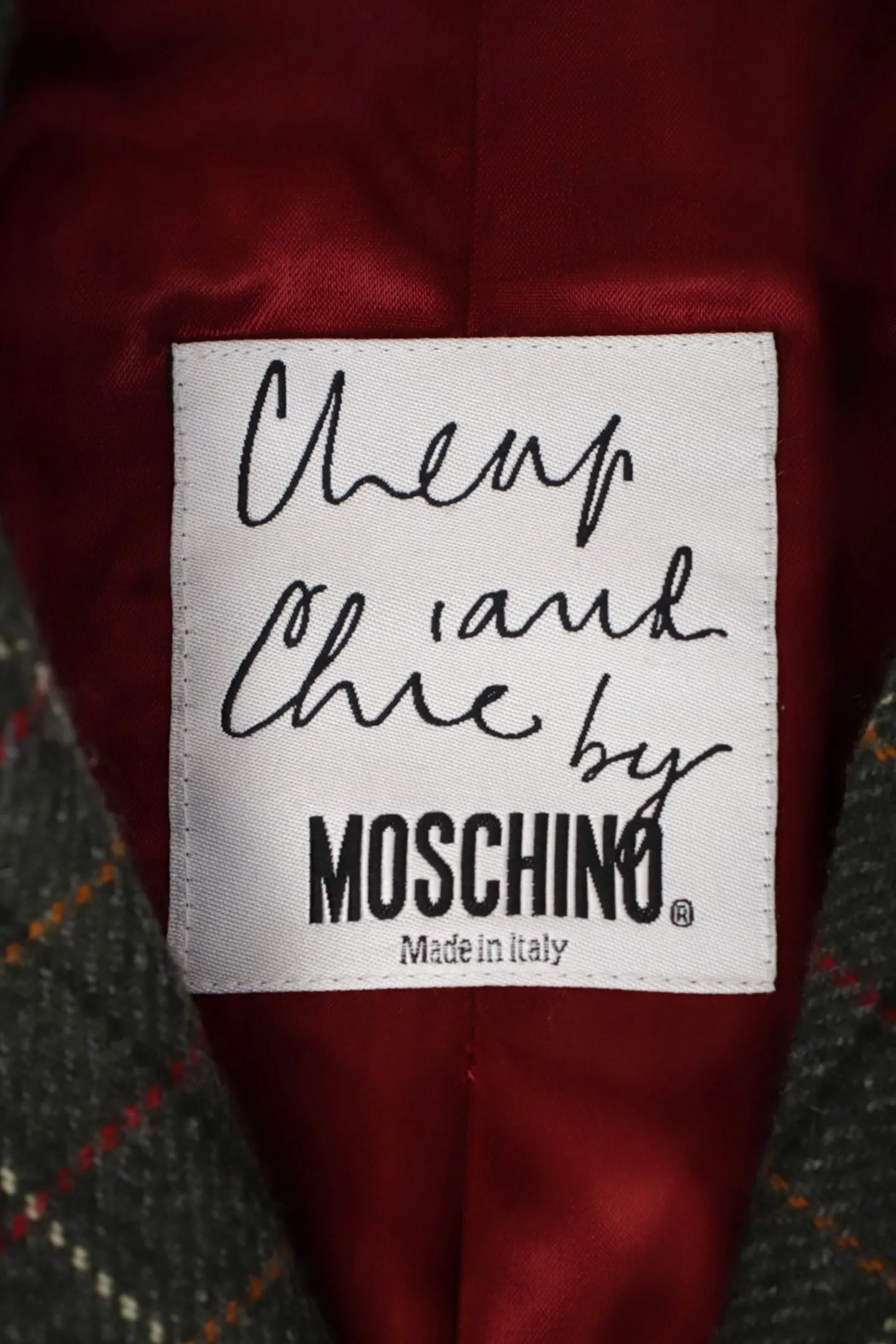 Cheap and Chic by Moschino Wool Plaid Blazer