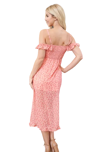 Coral Floral Dress -  Pack of 6