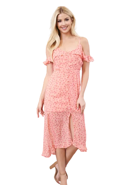 Coral Floral Dress -  Pack of 6