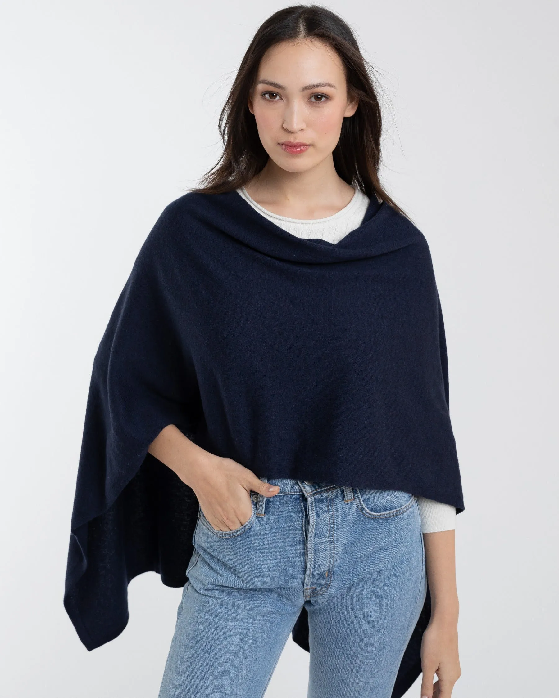 Cotton Cashmere Poncho