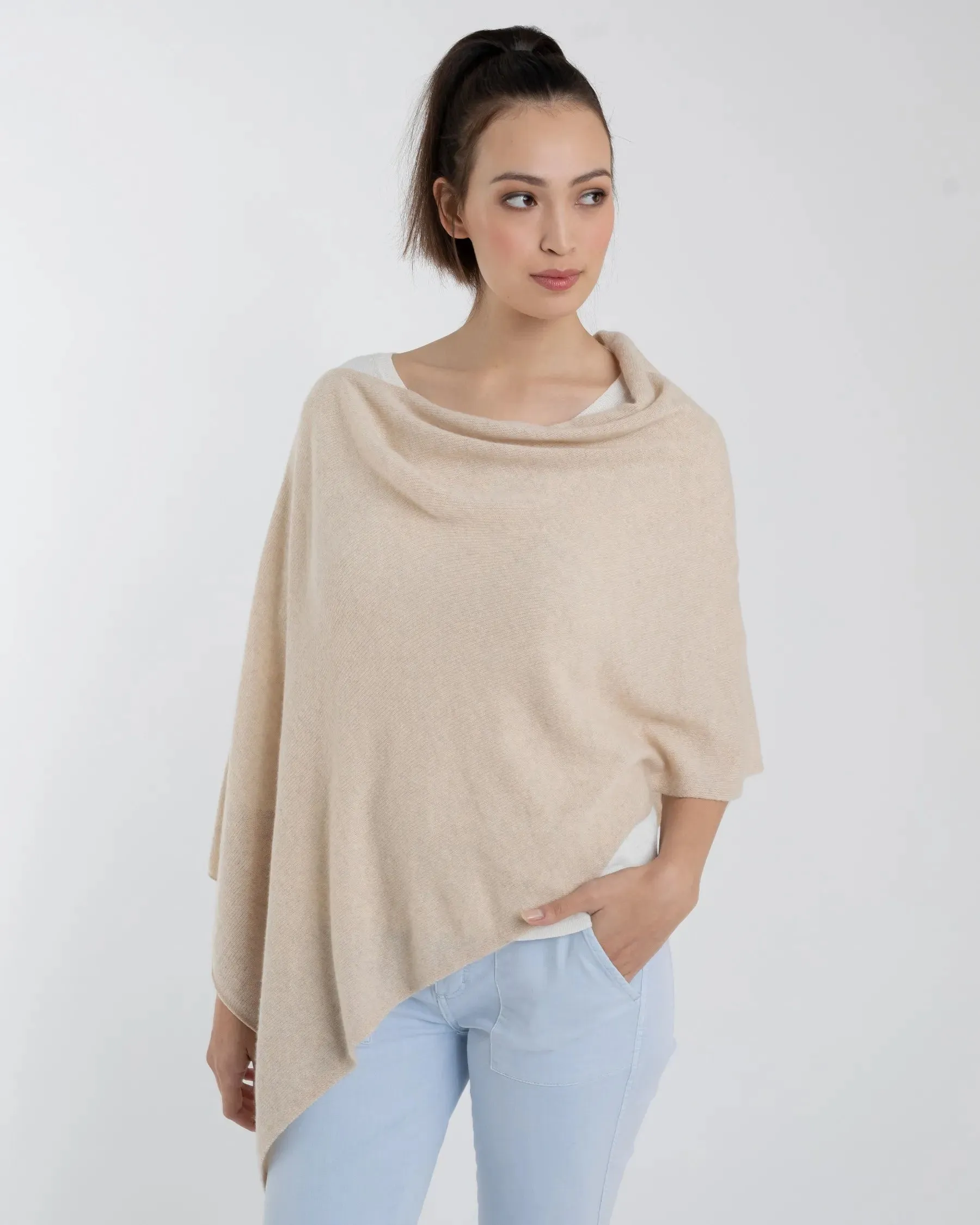 Cotton Cashmere Poncho