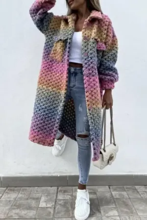 Cynthia - multicolored tweed jacket with pockets