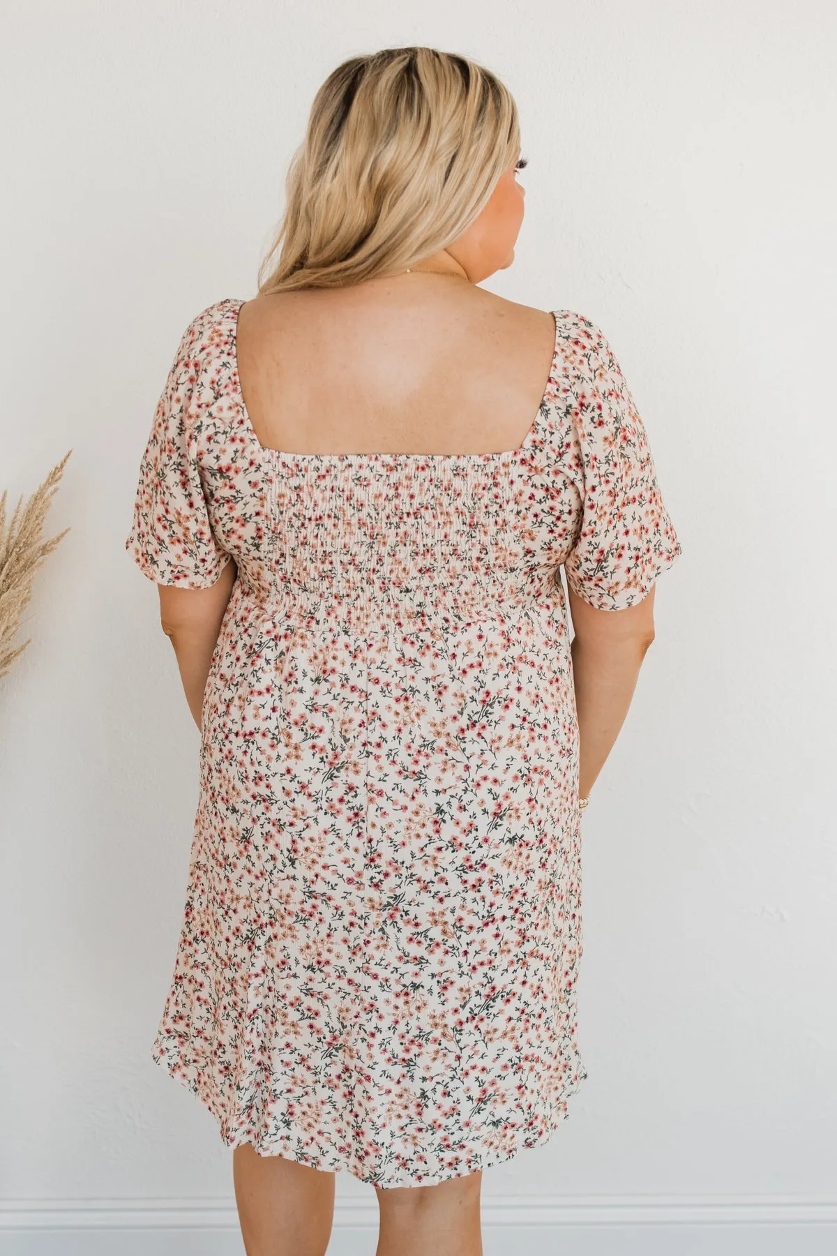 Dashing Through The Daisies Floral Dress- Ivory