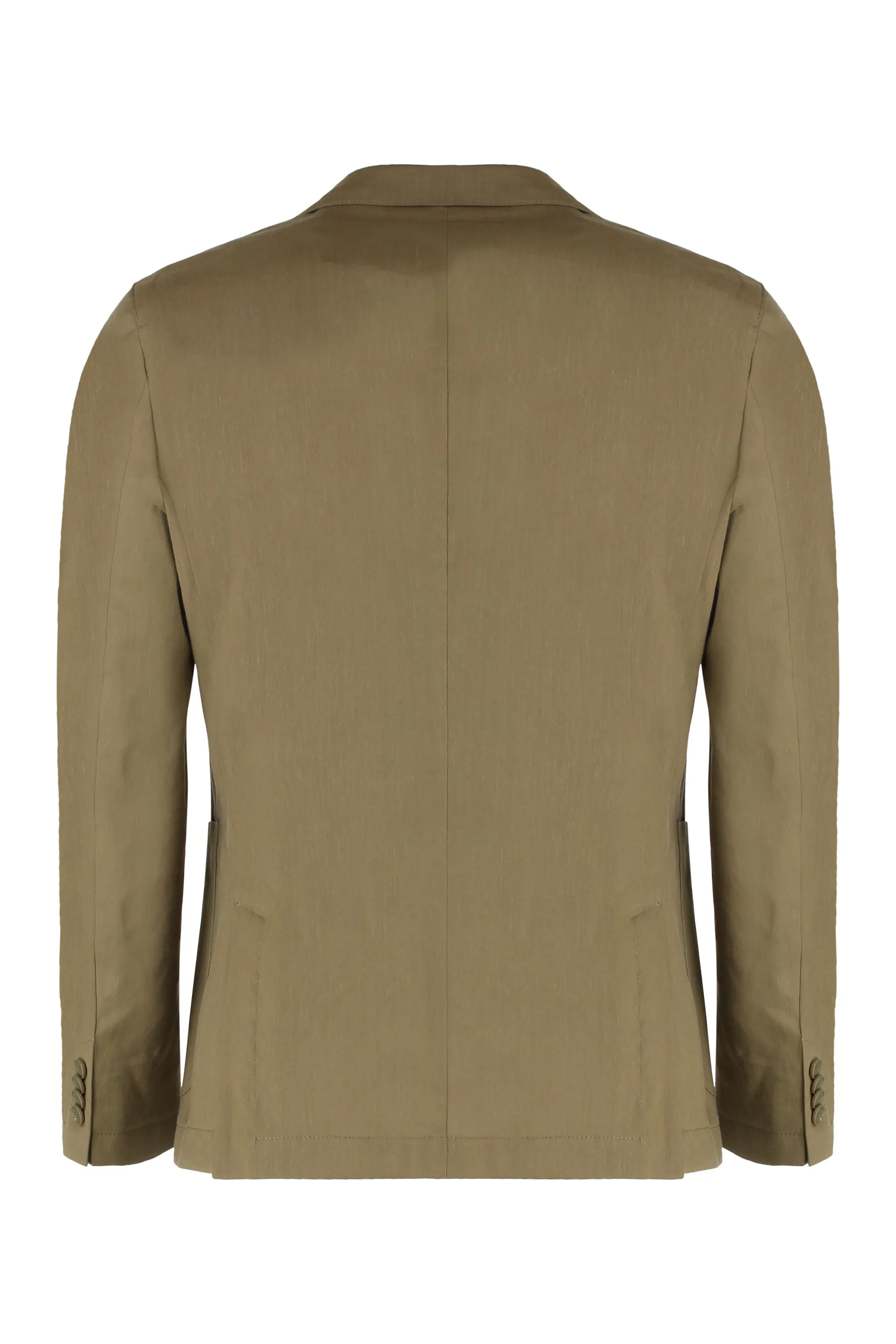 Double-breasted linen blend jacket