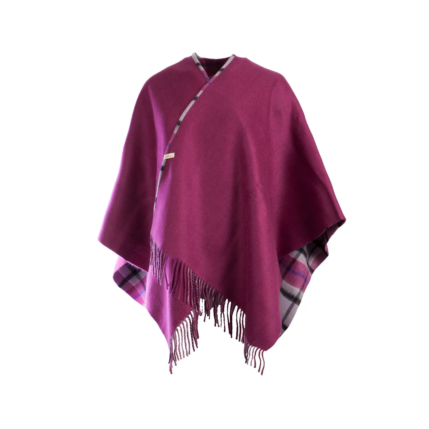 Dunedin Cashmere Double Sided Mini Cape  Aston-Opal Coulis/Pink