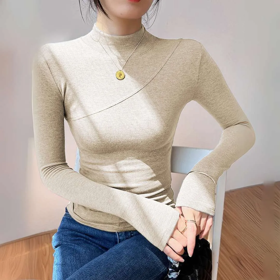 Eira™ | Minimalist Ribbed Turtleneck Top