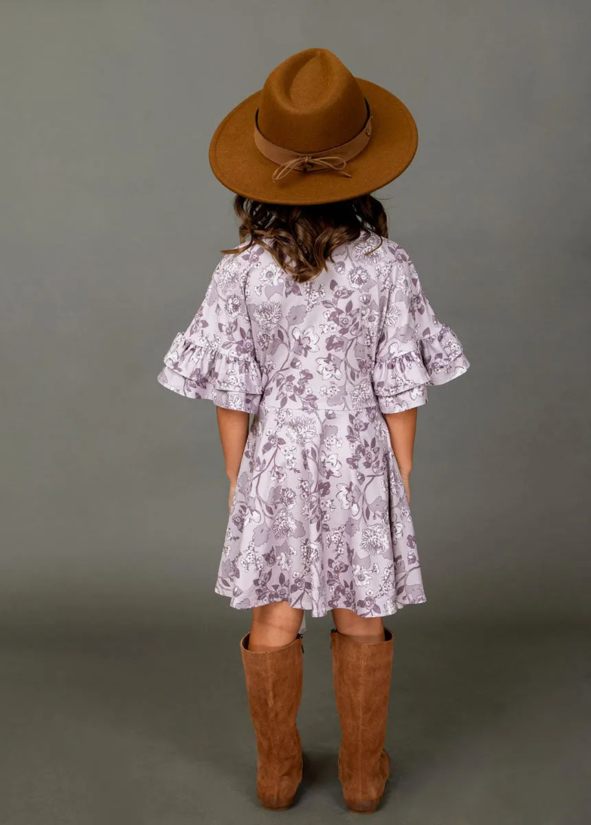 Emilia Dress in Lavender Floral