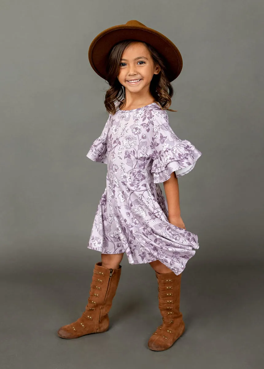 Emilia Dress in Lavender Floral