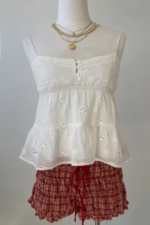 Eyelet Babydoll Cami Top