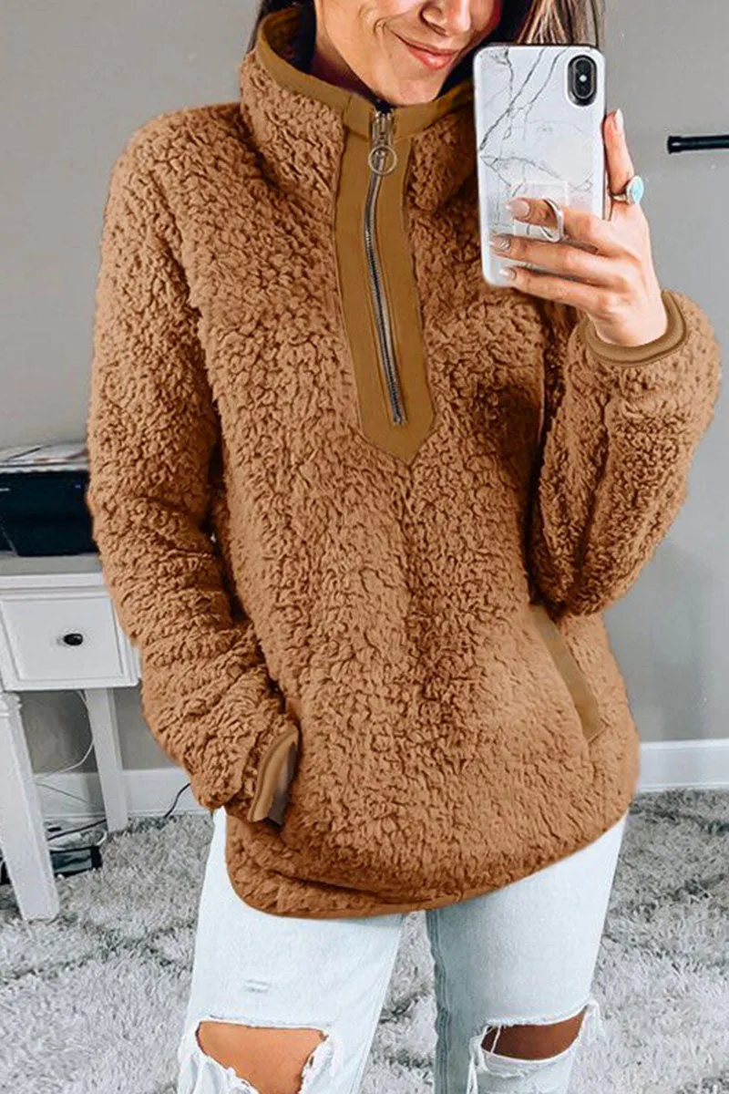 Fashion Street Solid Turtleneck Tops(7 Colors)