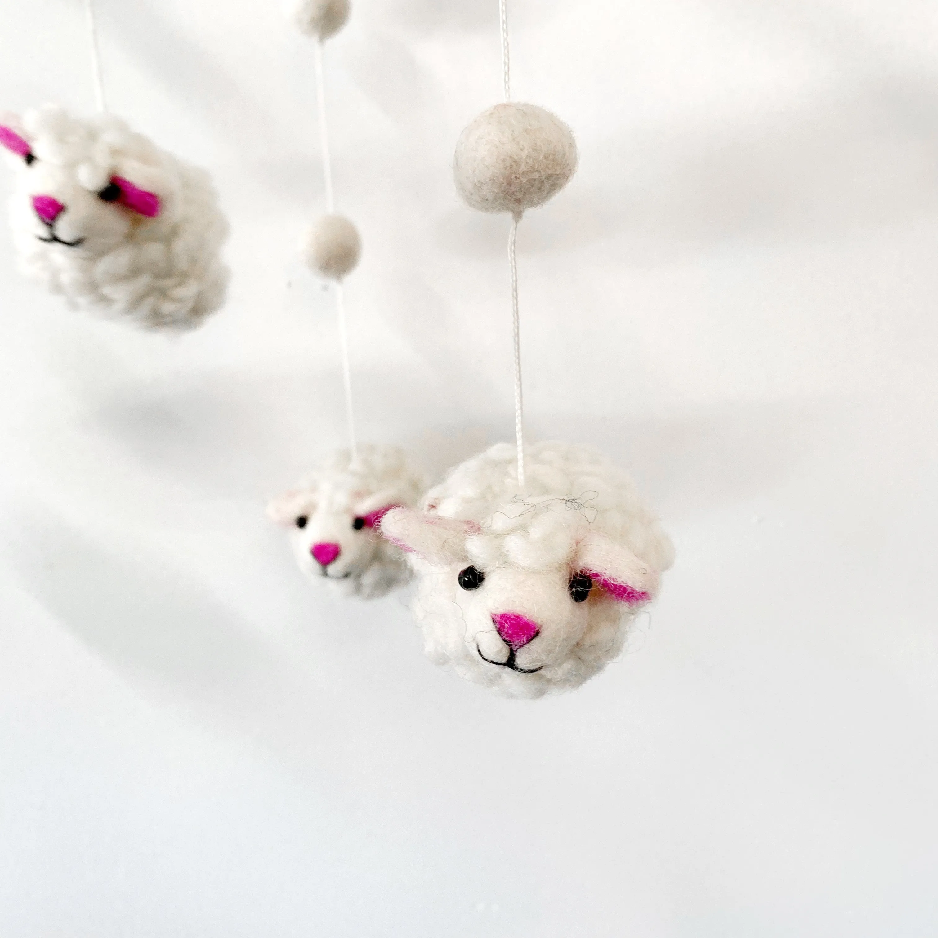 FELT SHEEP MOBILE HANGING