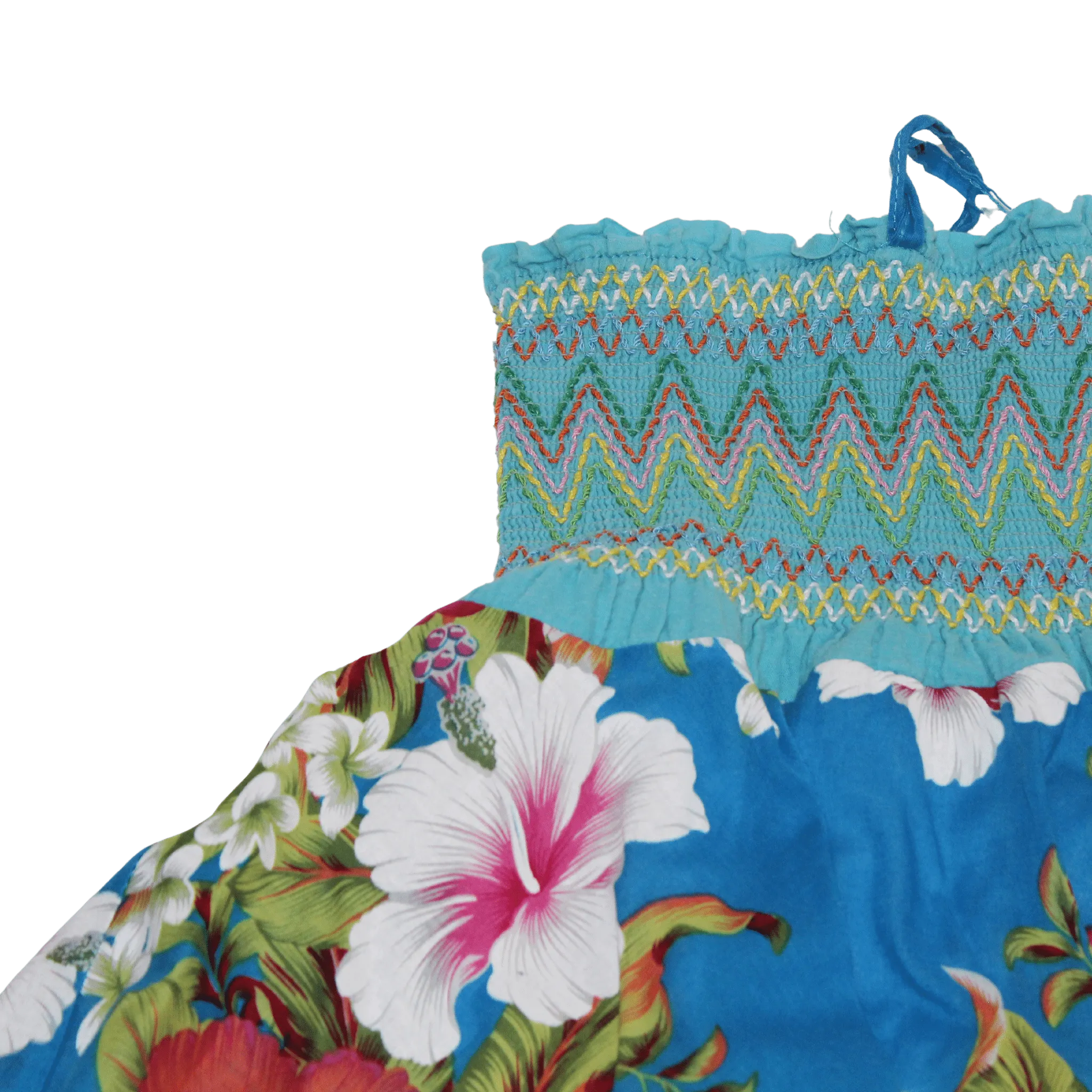 Floral Hankerchief Halterneck Dress