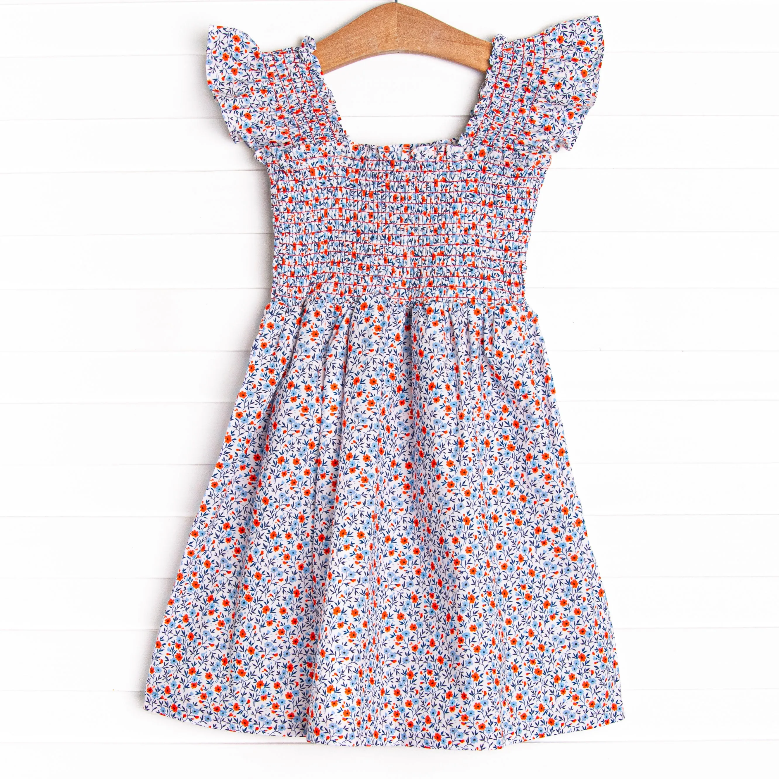 Freedom Blooms Dress, Blue