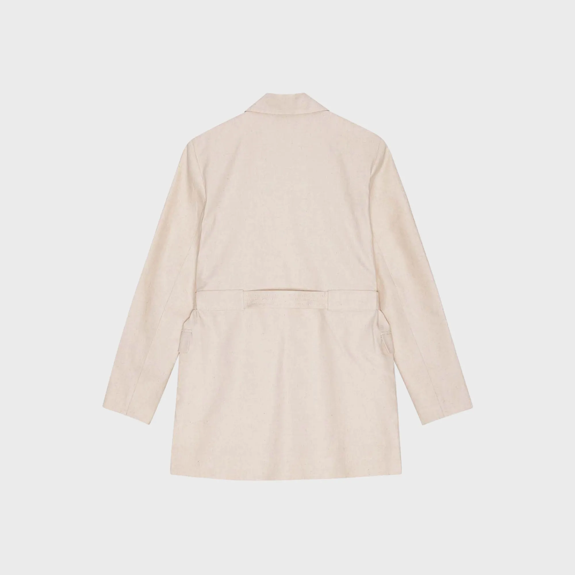 Ganni Cotton Melange Tailoring Blazer - Angora