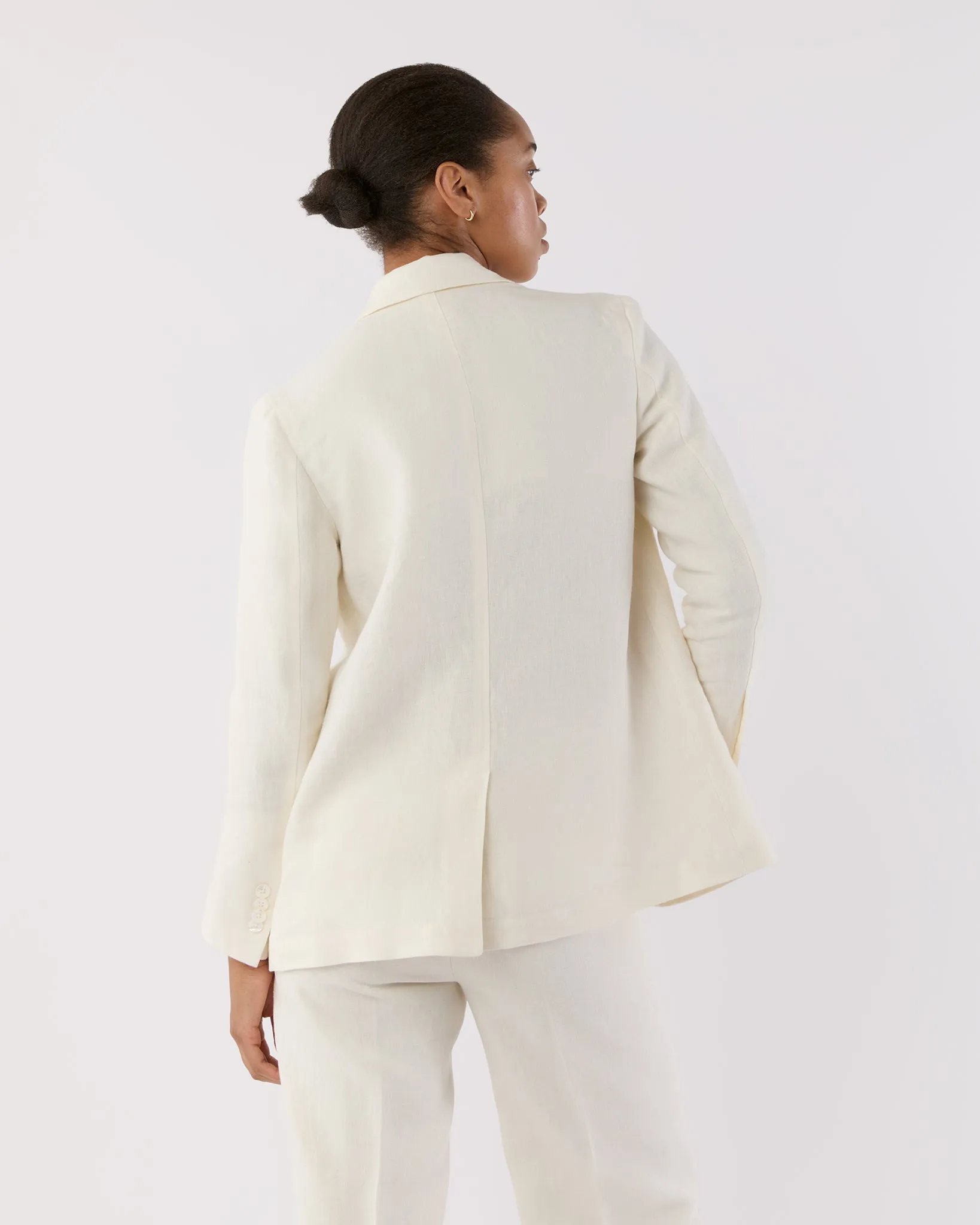 Ghost Blazer in White Linen